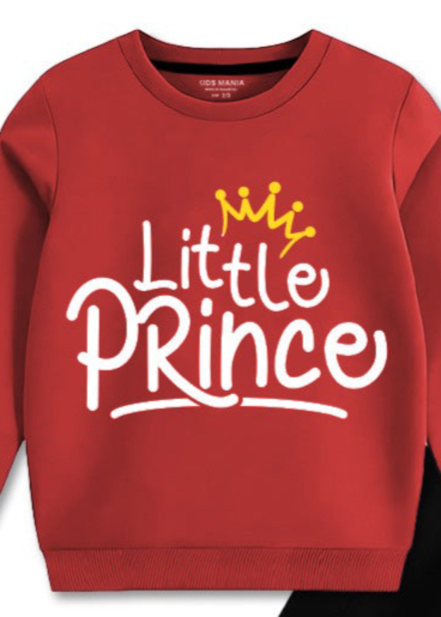 fleece Tracksuit in Black, red