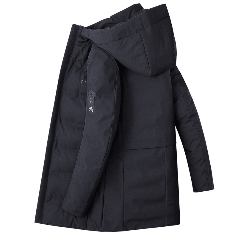 Thick Mid-Length down Padded Jacket Men'S Loose Jacket