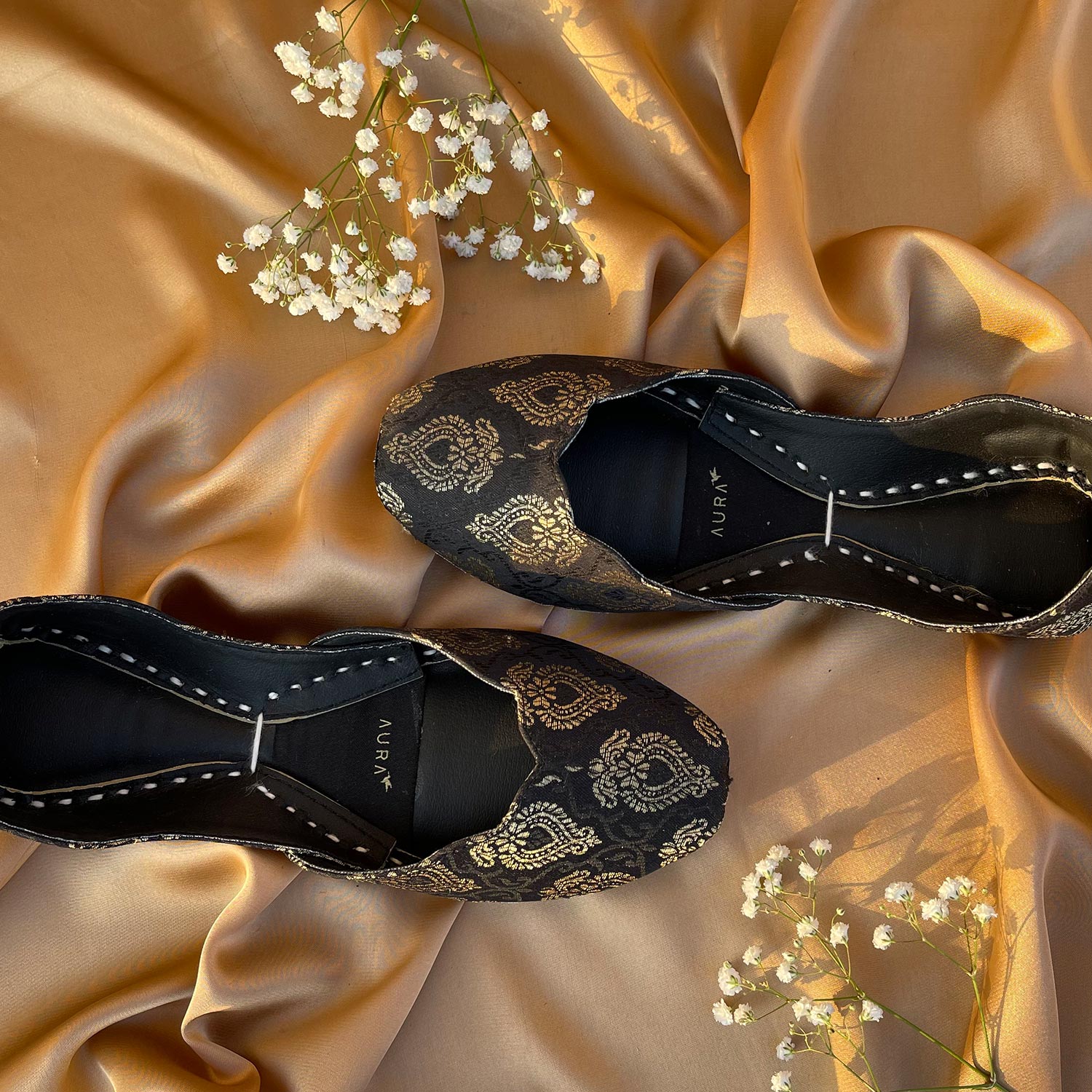 Khussa in Black by - High Quality Women Khussa WTS7414