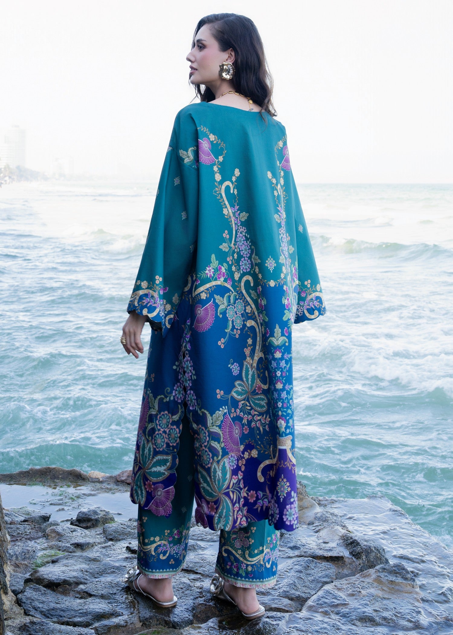 silk grip Kurta Set in Bottle green