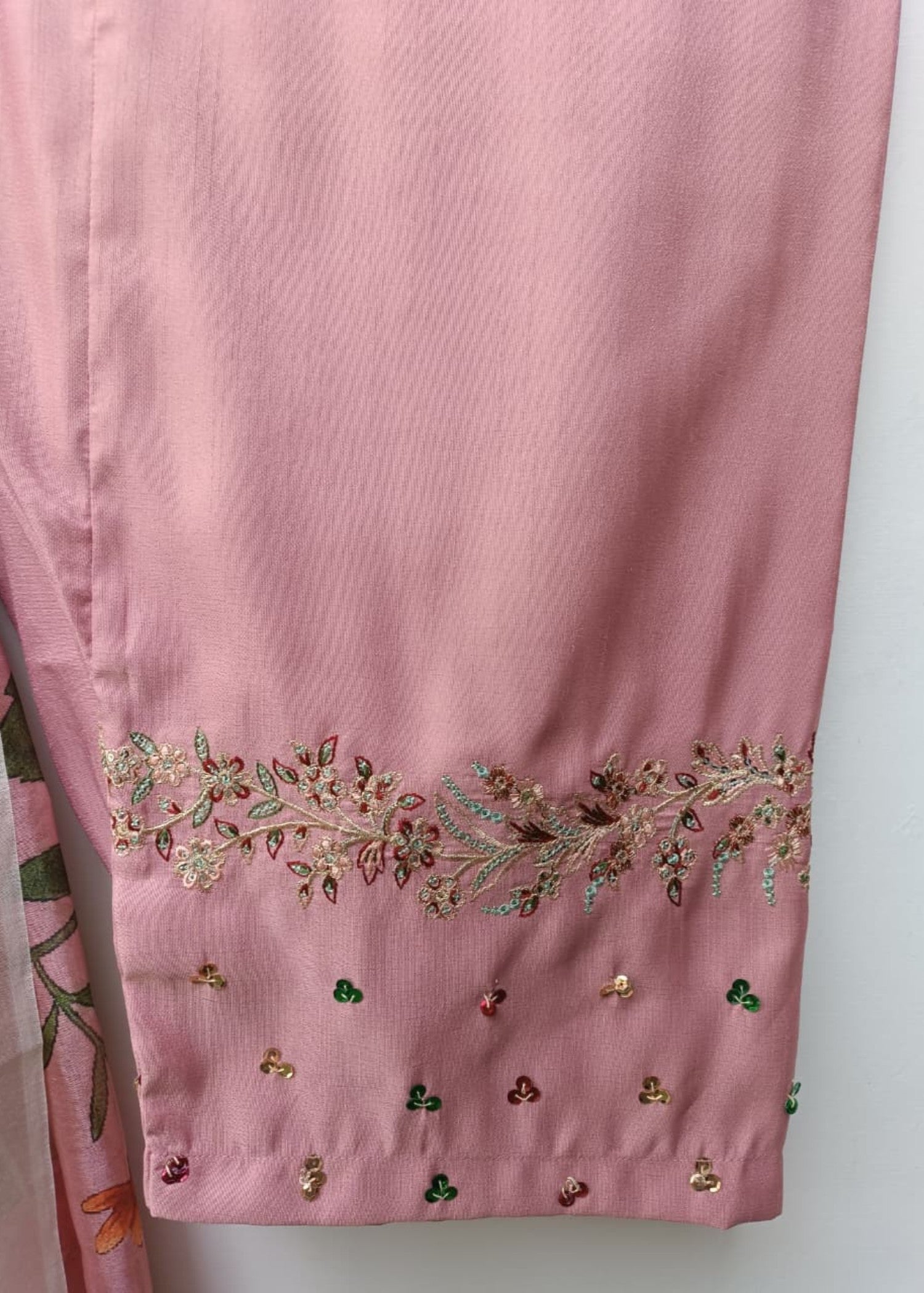 raw silk Kurta Set in Blush pink