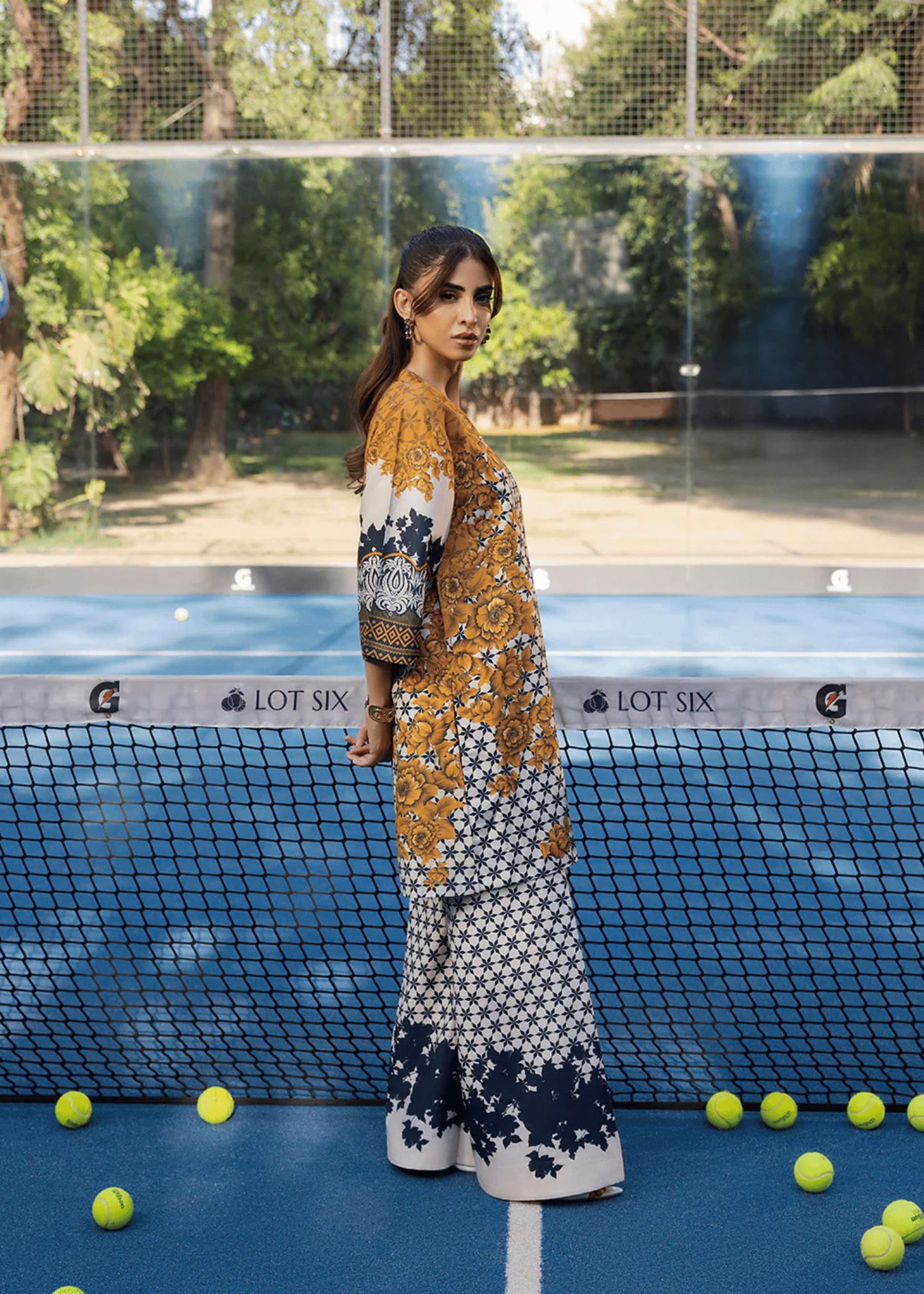 arabic lawn Co Ord Sets in Carbon, bumblebee