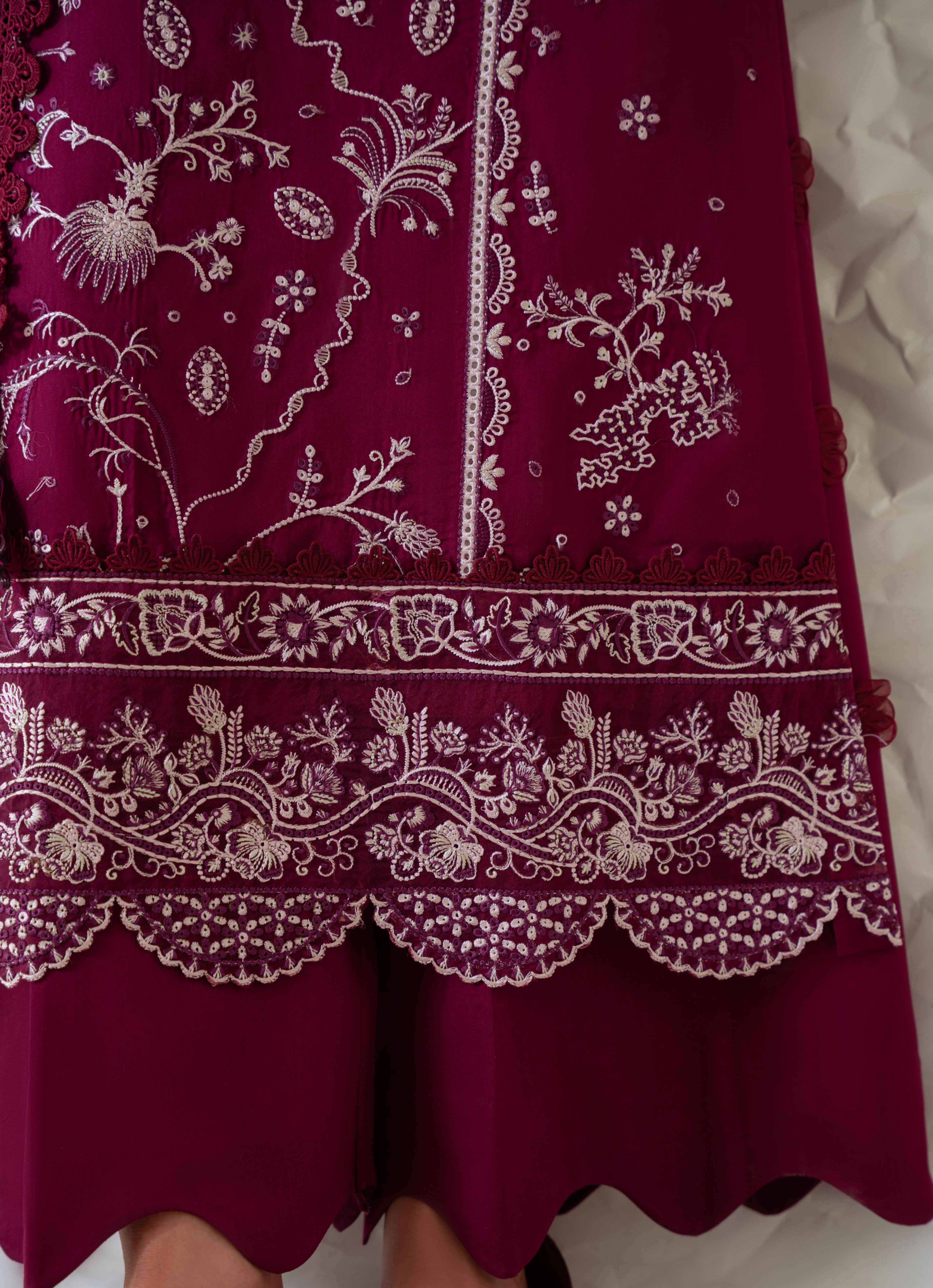 linen Unstitched in Burgundy