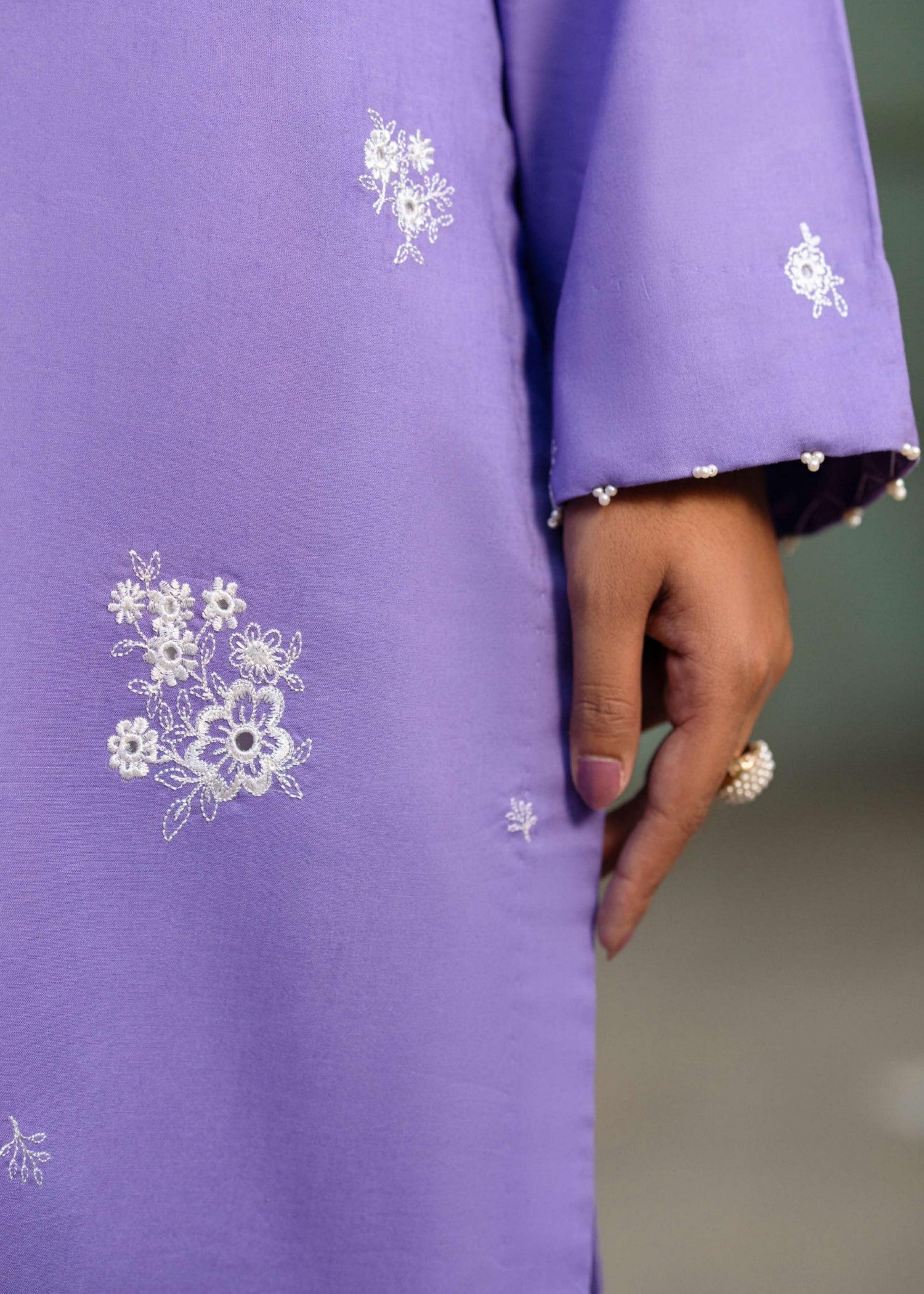 lawn Kurta Set in Heather