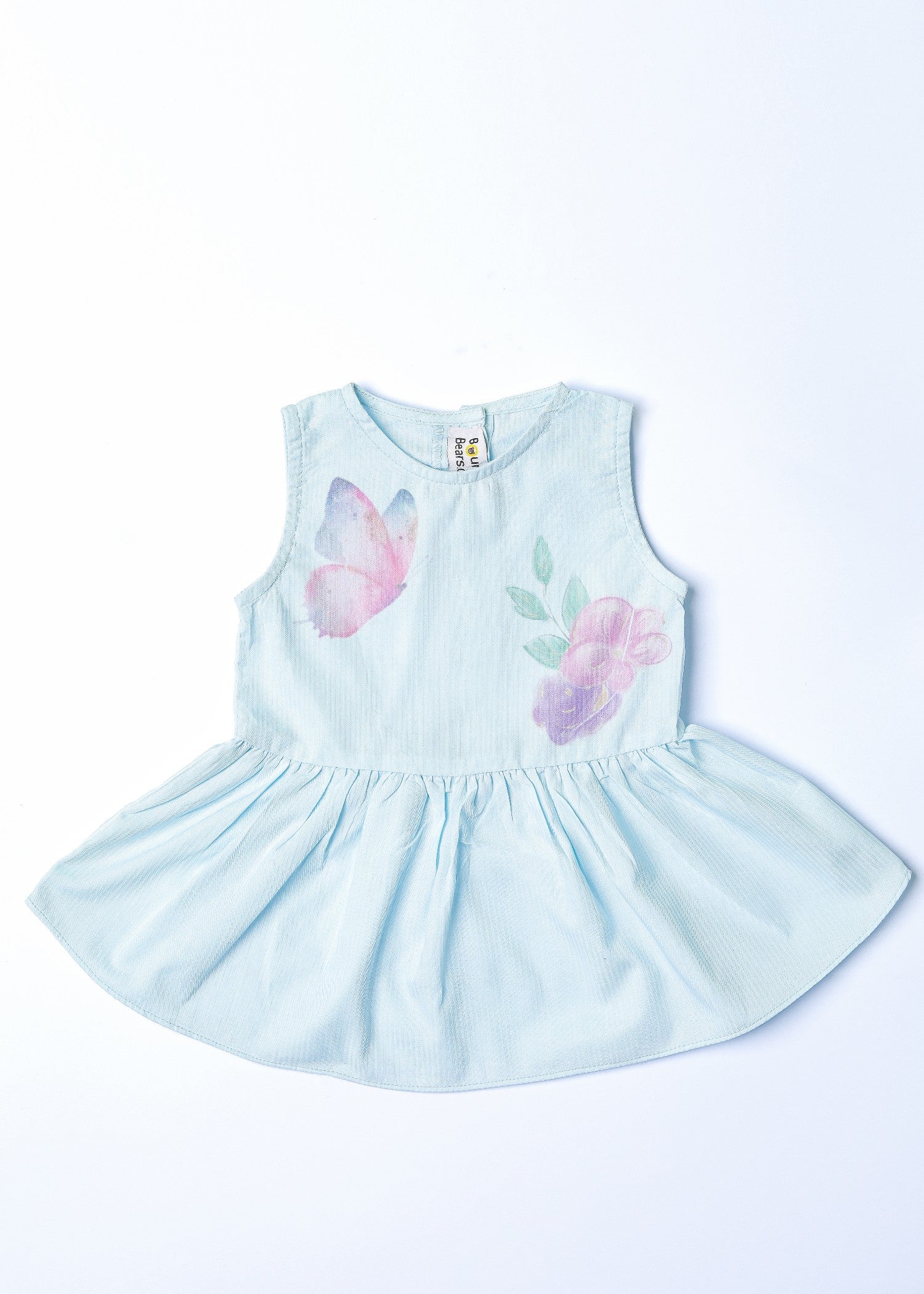 cotton Frock in Ice blue