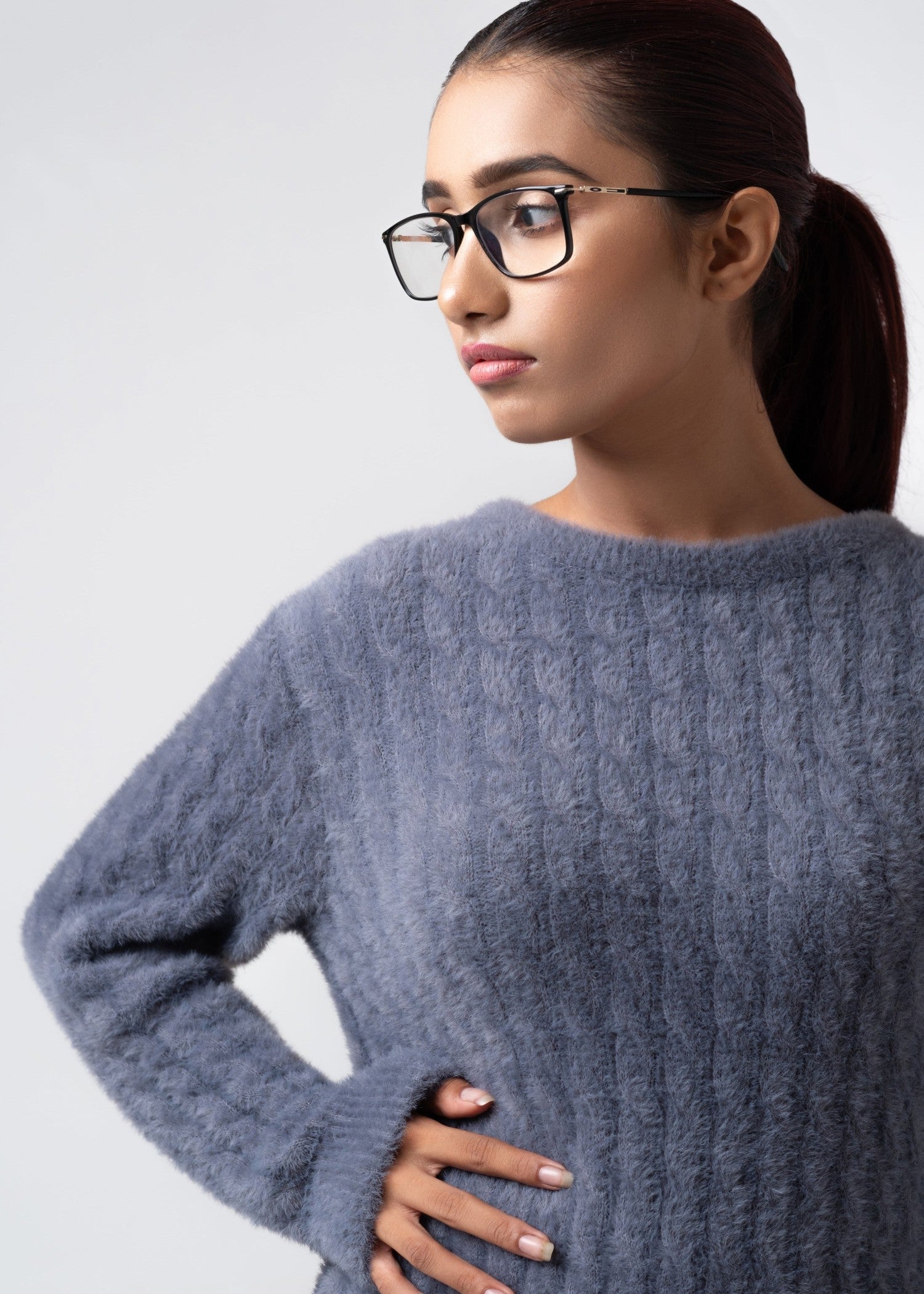 spandex Sweater in Slate blue