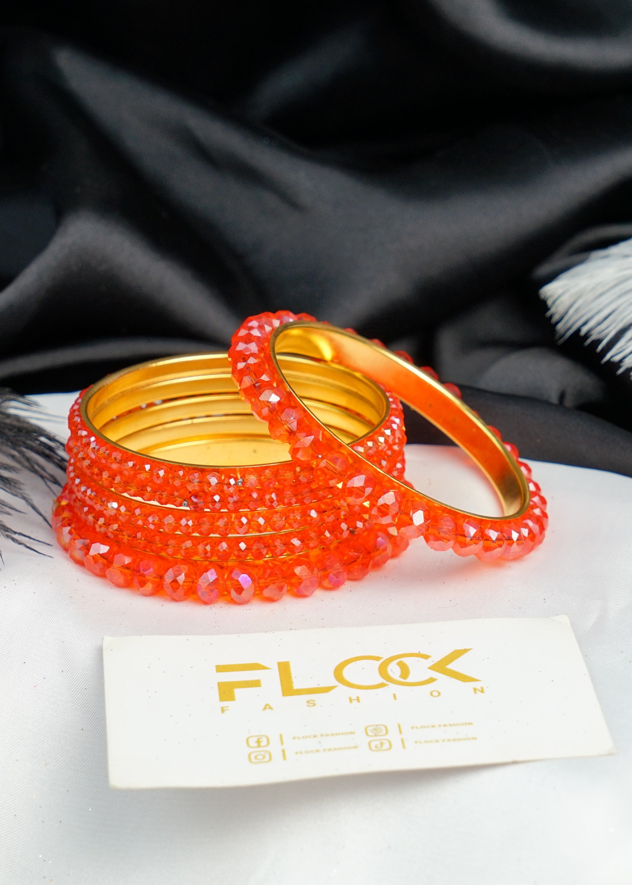 Bangles in Orange Color by - Trendy Women Bangles IDP2799