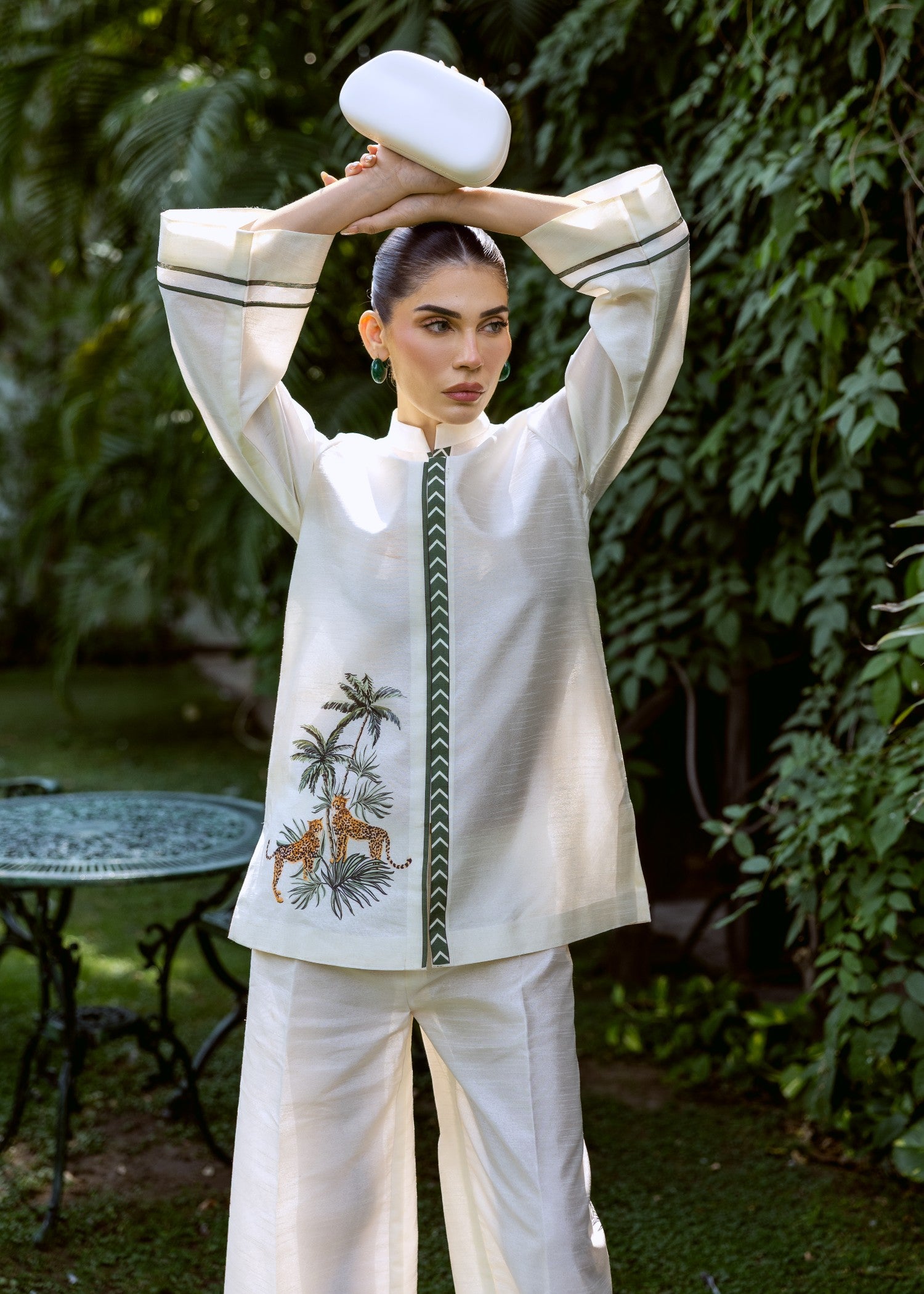 indian raw silk Co ord Sets in Ivory