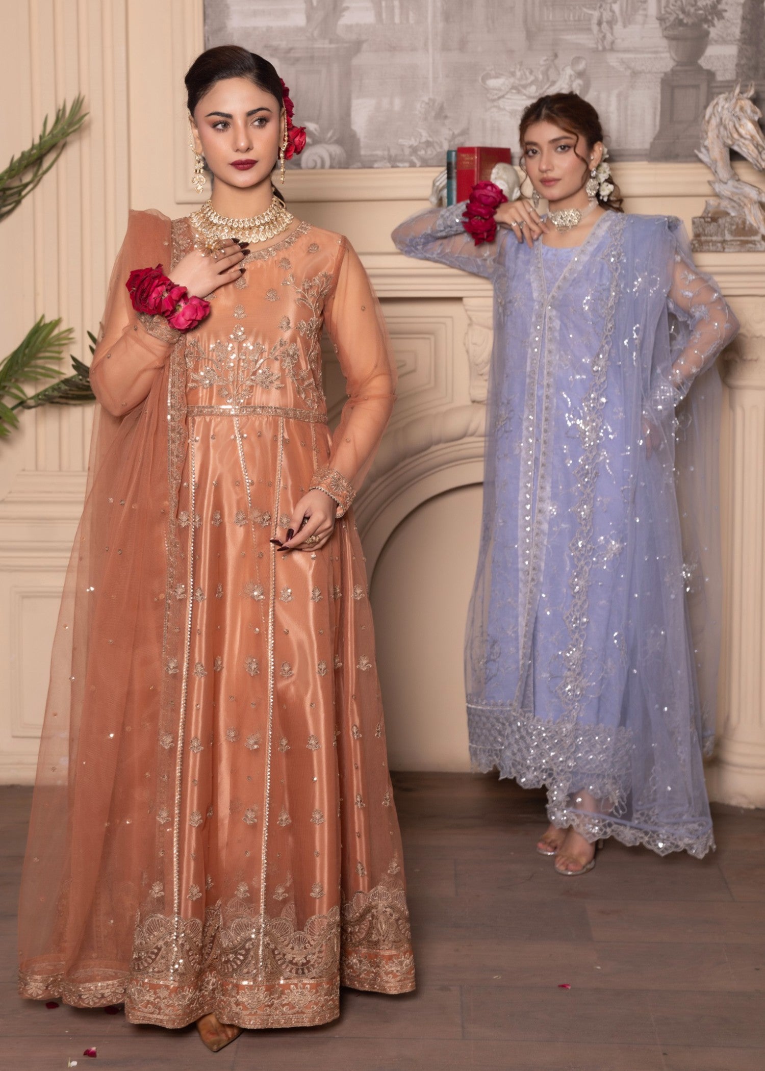 net Gown in Lavender mist