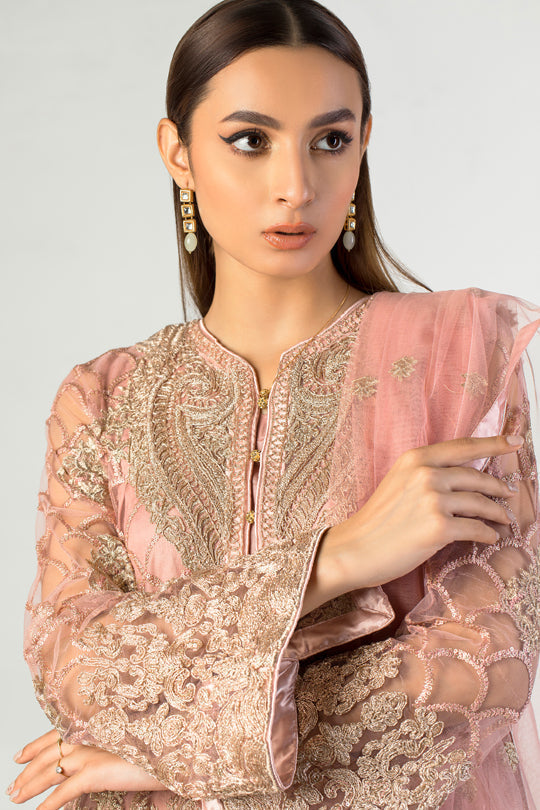 net Peplum in Pink