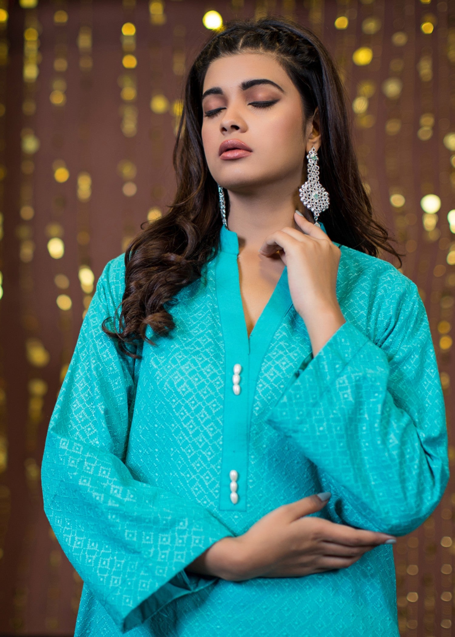 cotton Kurti in Turquoise