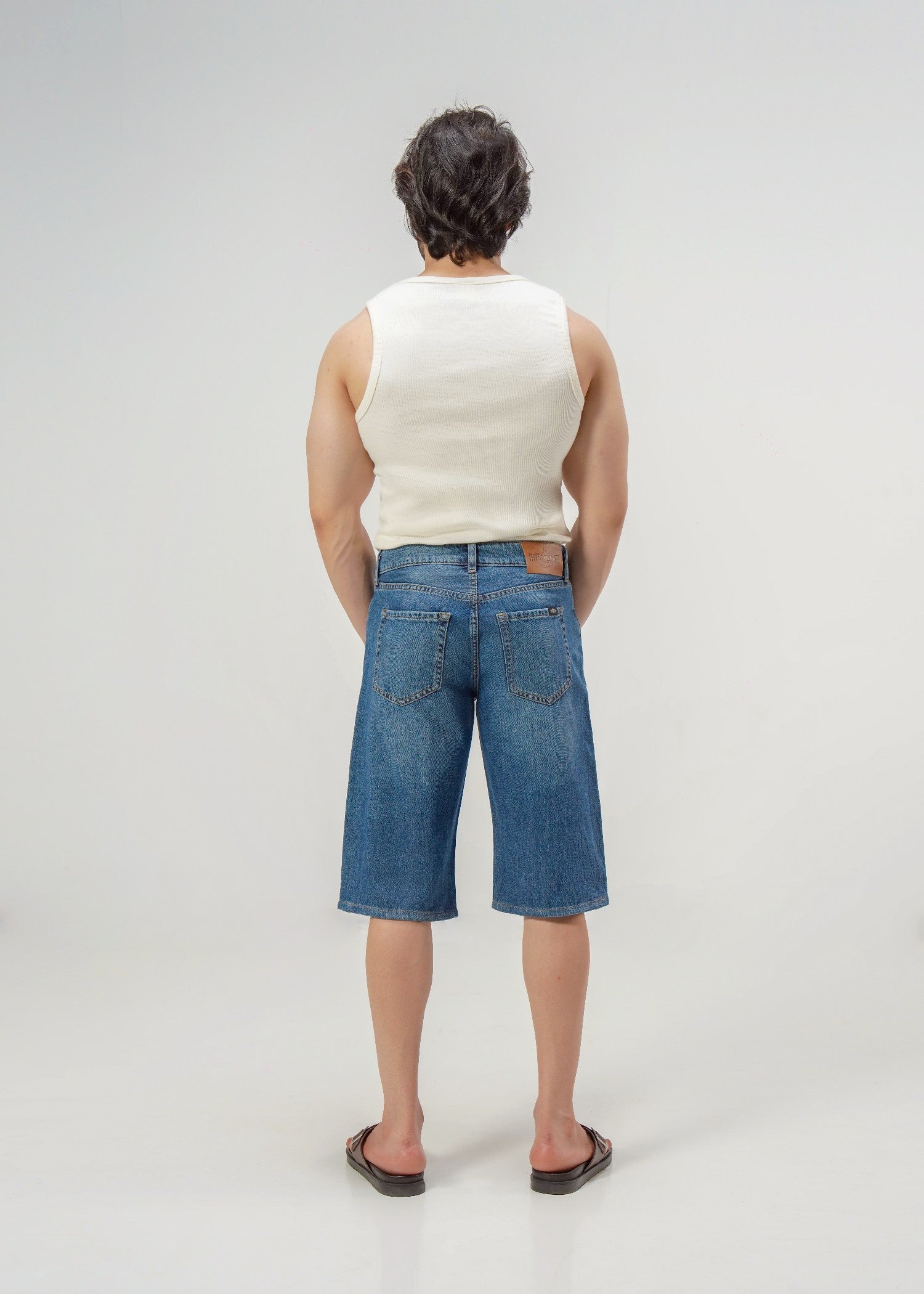 denim Shorts in Dark blue