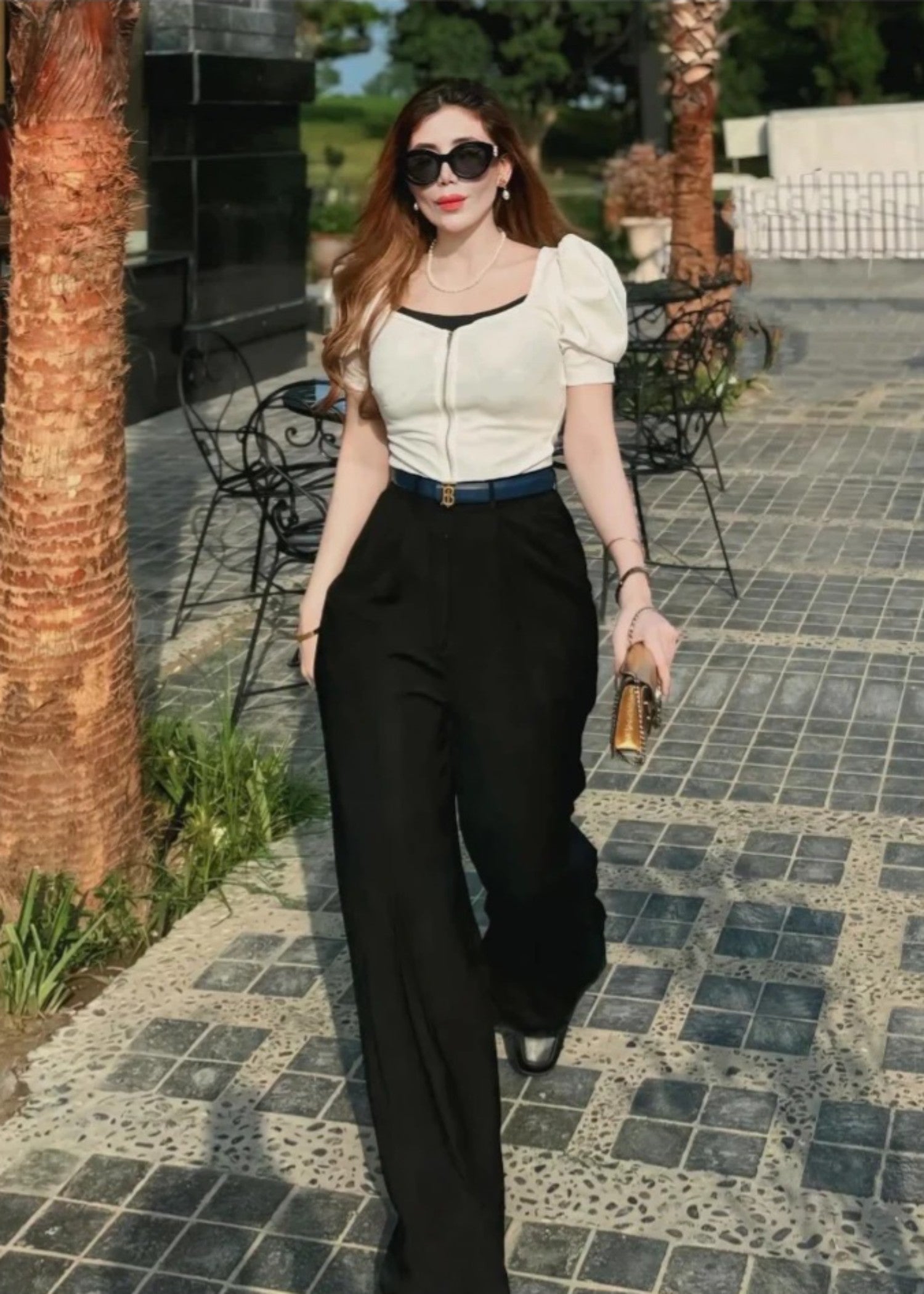 georgette Pants in Black