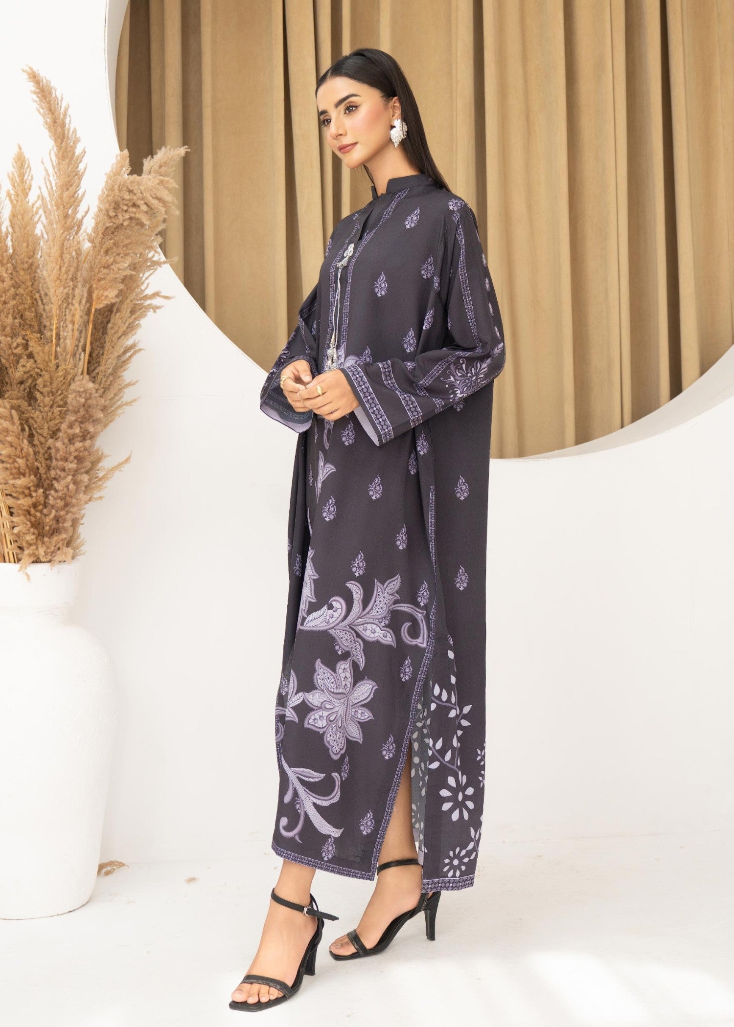 lawn Kaftan in Grey