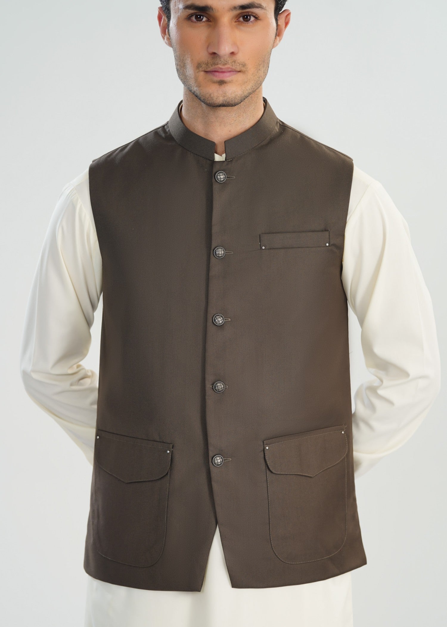 suiting Waistcoat in Brown