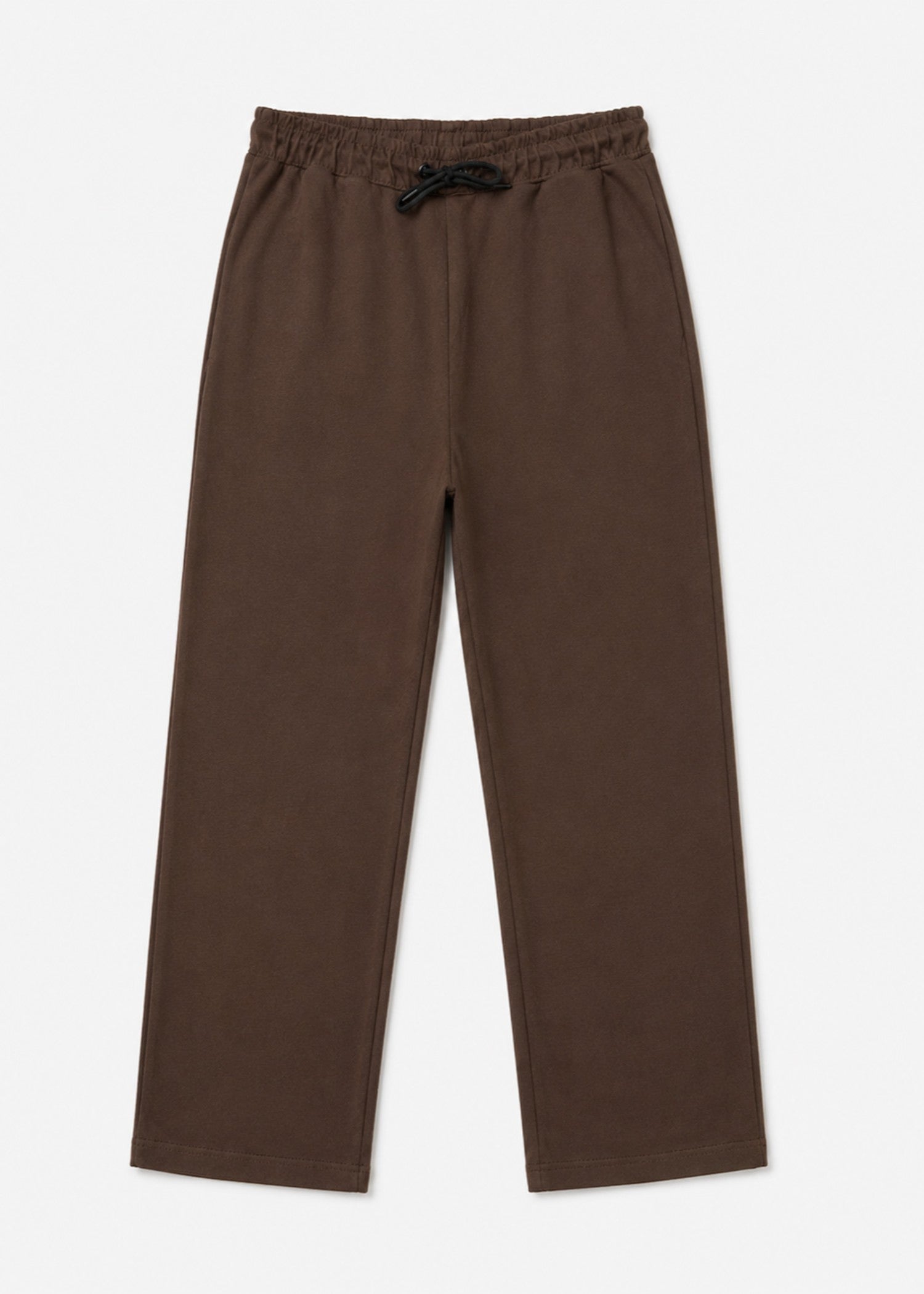 cotton jersey Trousers in Chocolate brown