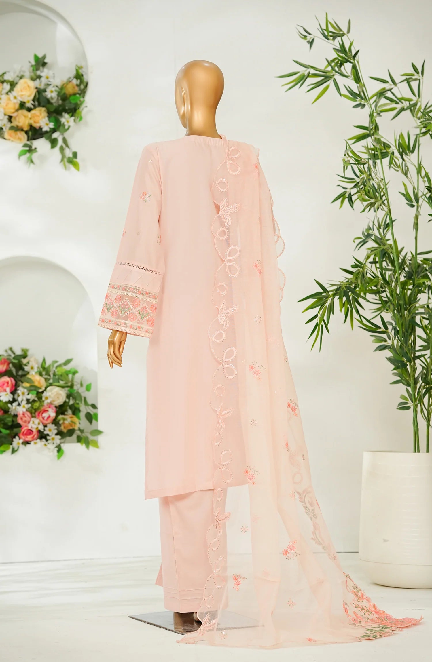 Stitched Luxury Lawn D- 4