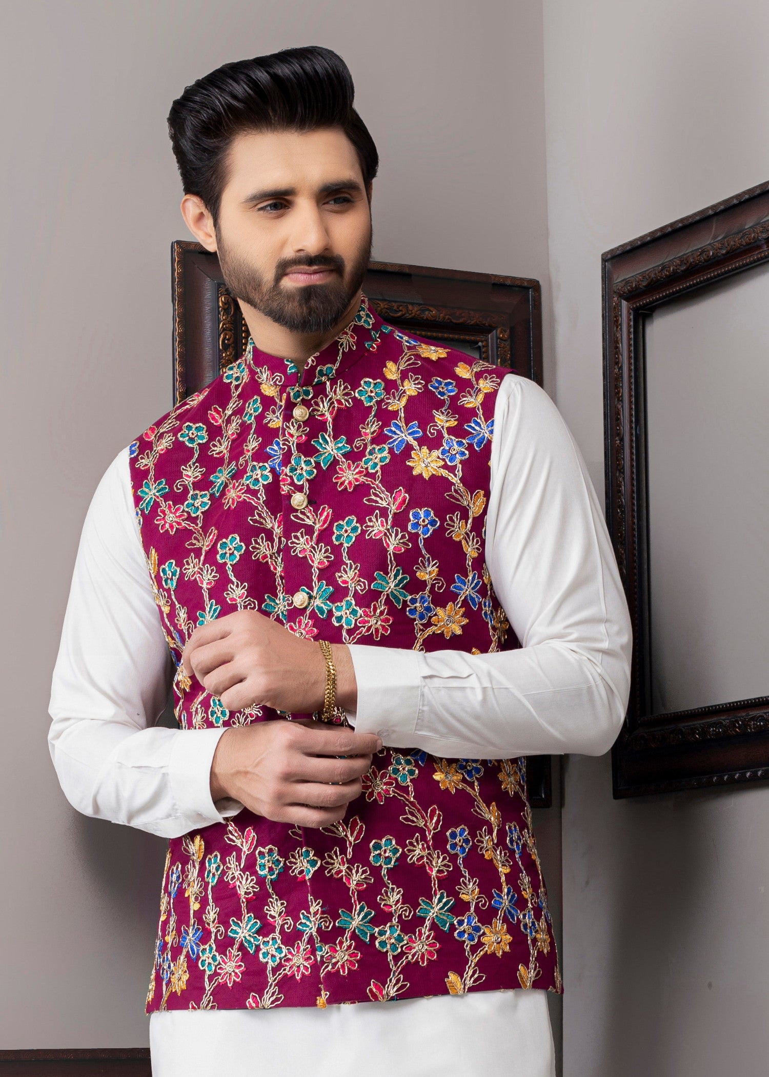 cotton silk Waistcoat in Multi