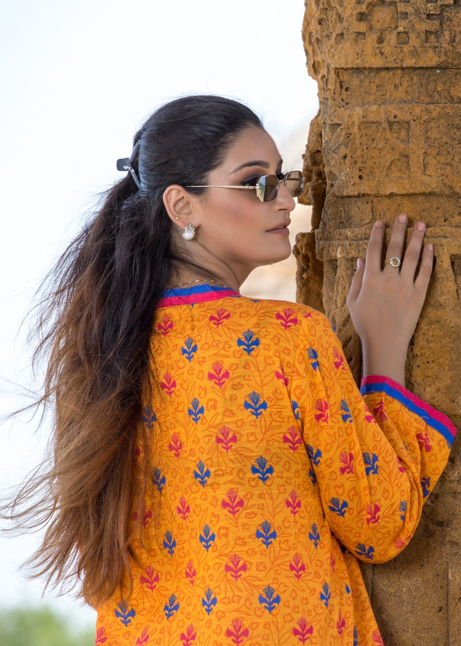cotton Kurti in Yellow