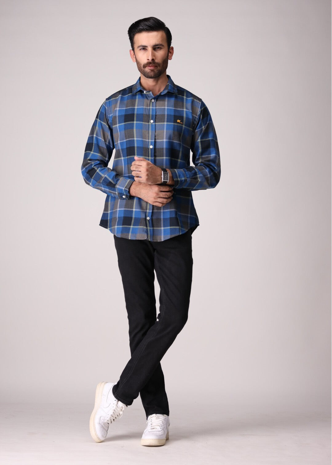 flannel Casual Shirt in Blue
