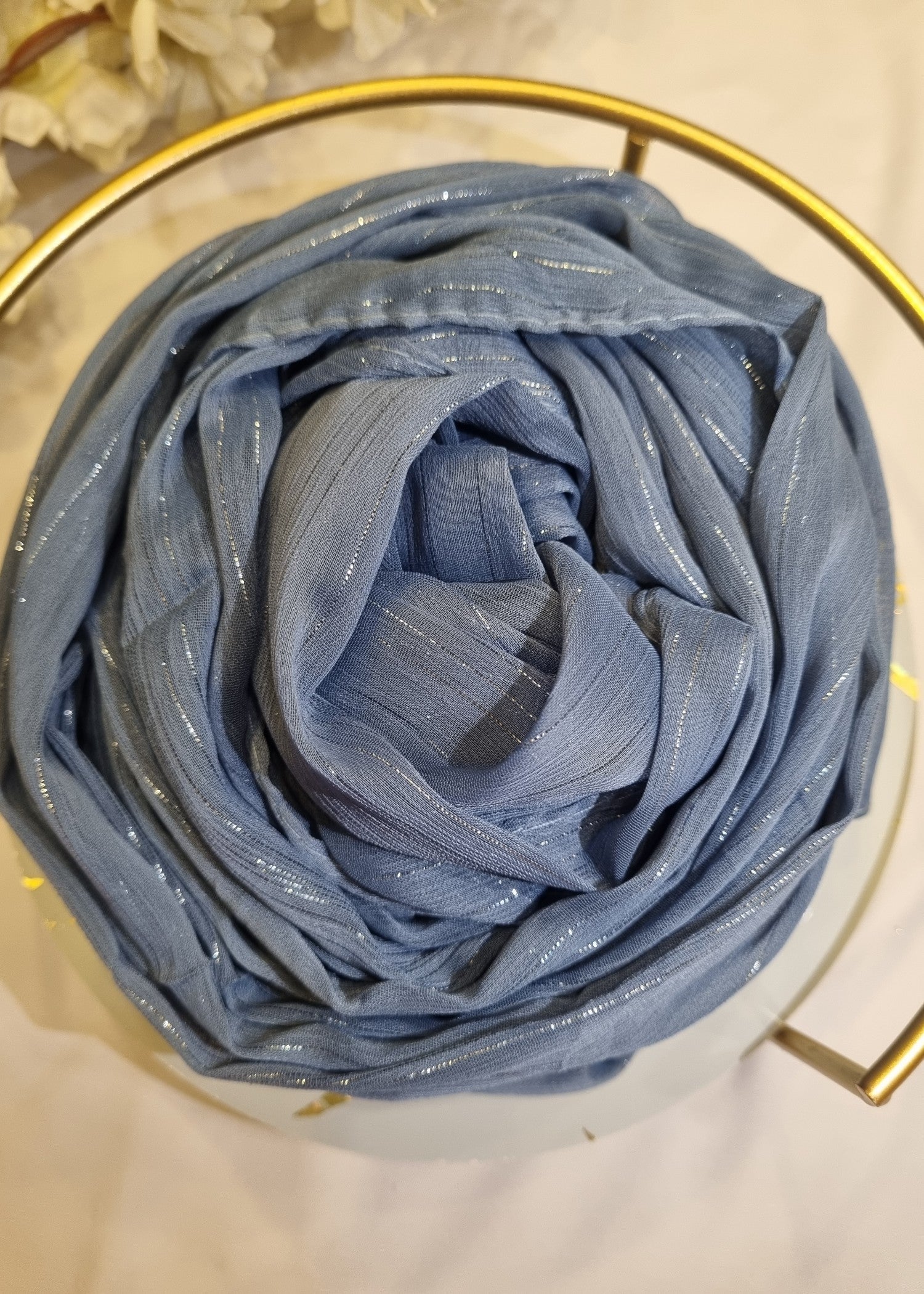 chiffon Hijab in Blue