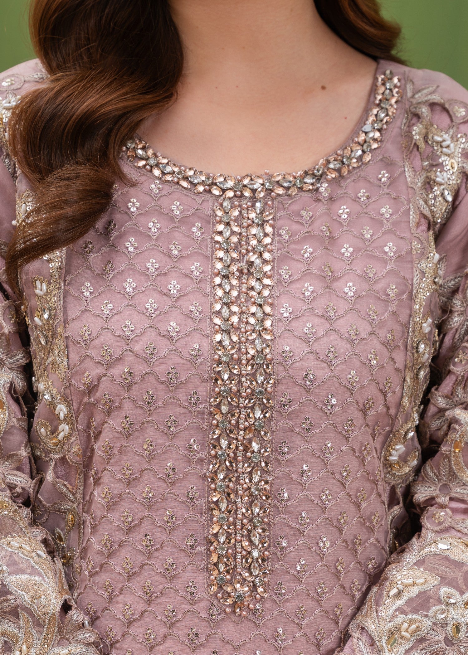 organza Sharara in Indian pink