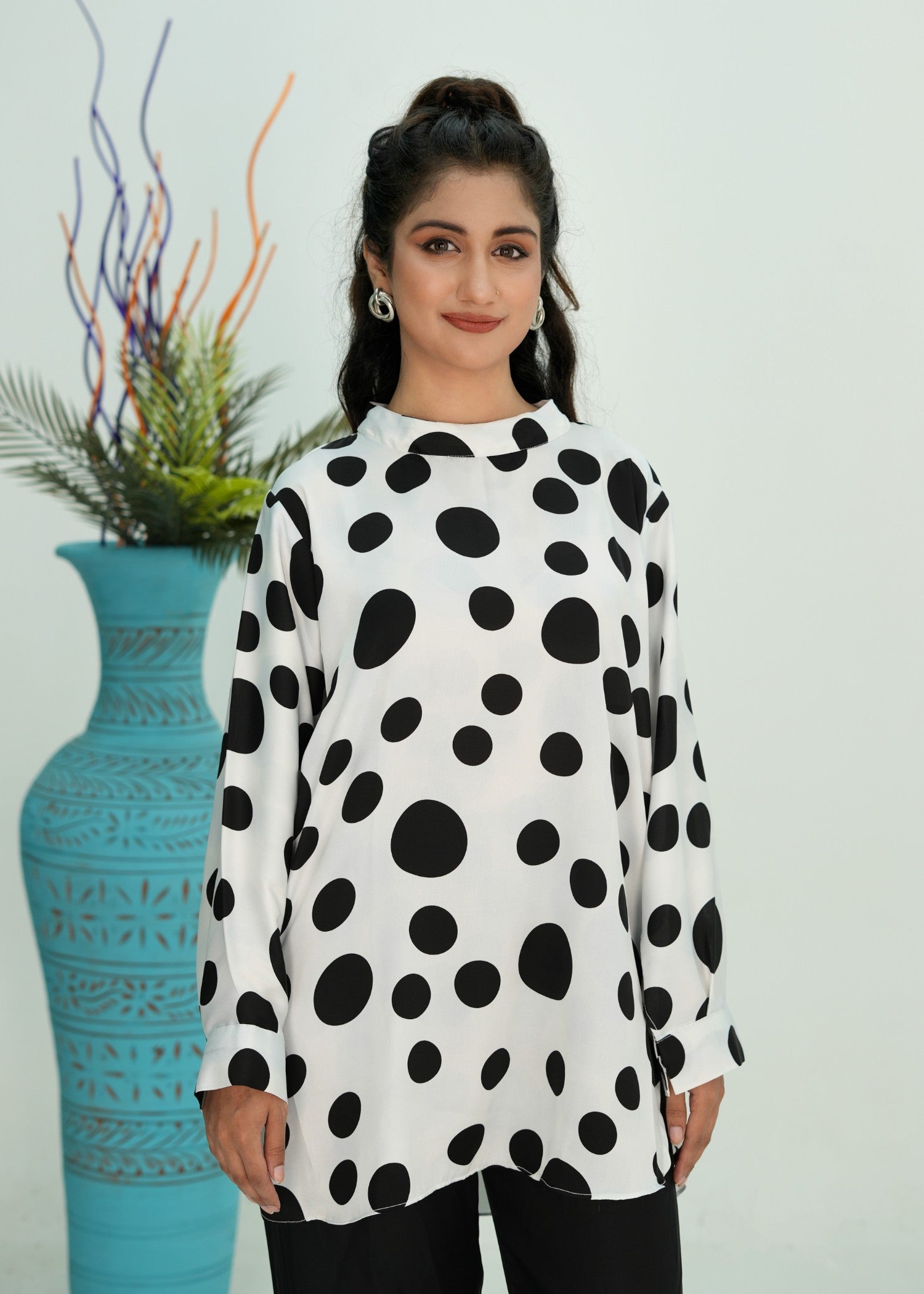 georgette Tunic in White