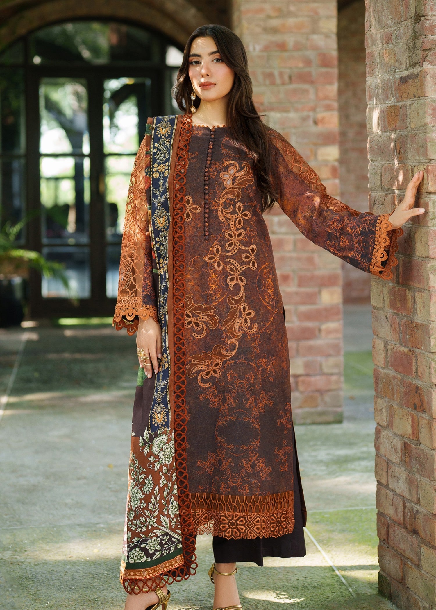 viscose Unstitched in Hazelwood brown
