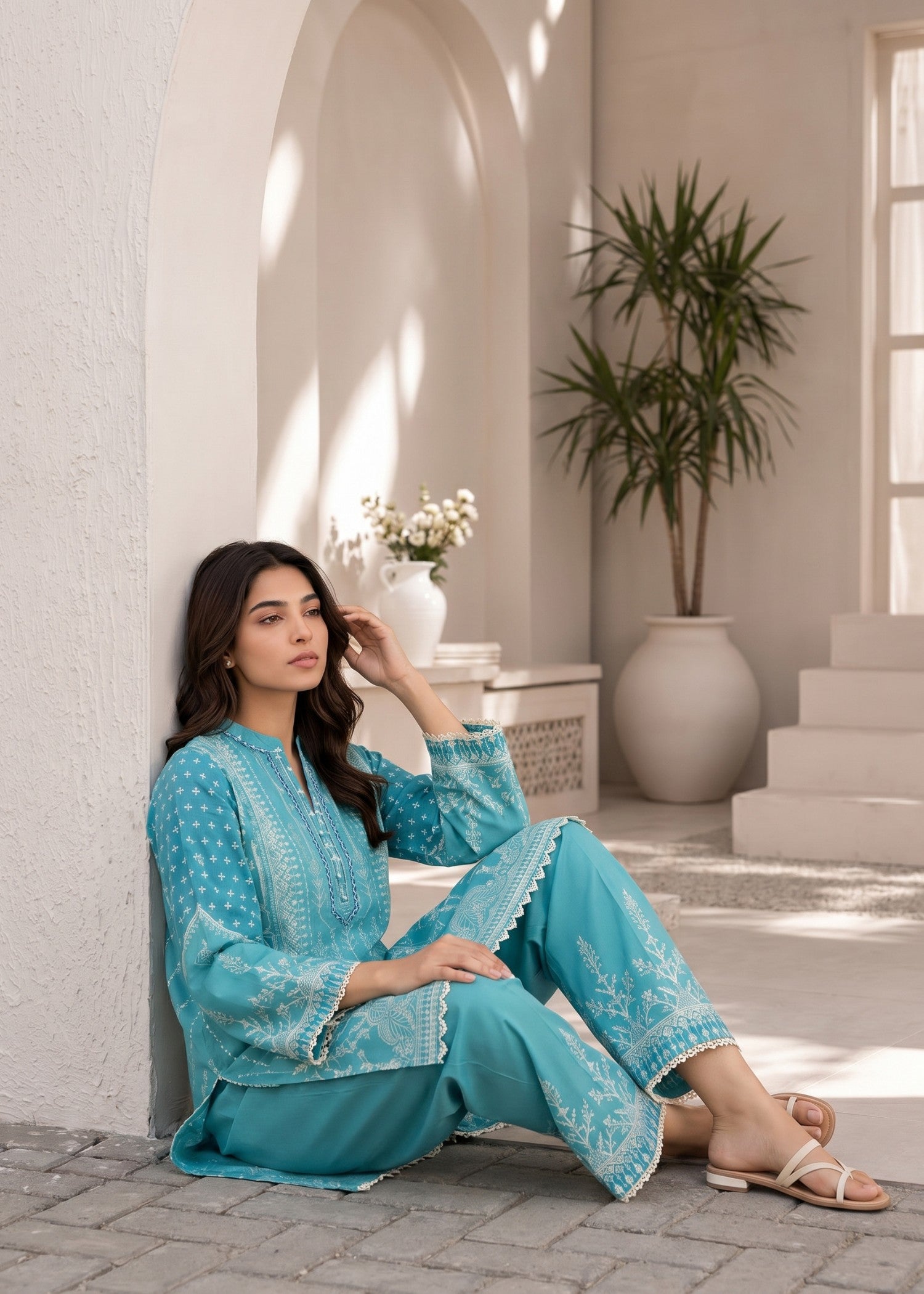 cambric Unstitched in Aquamarine