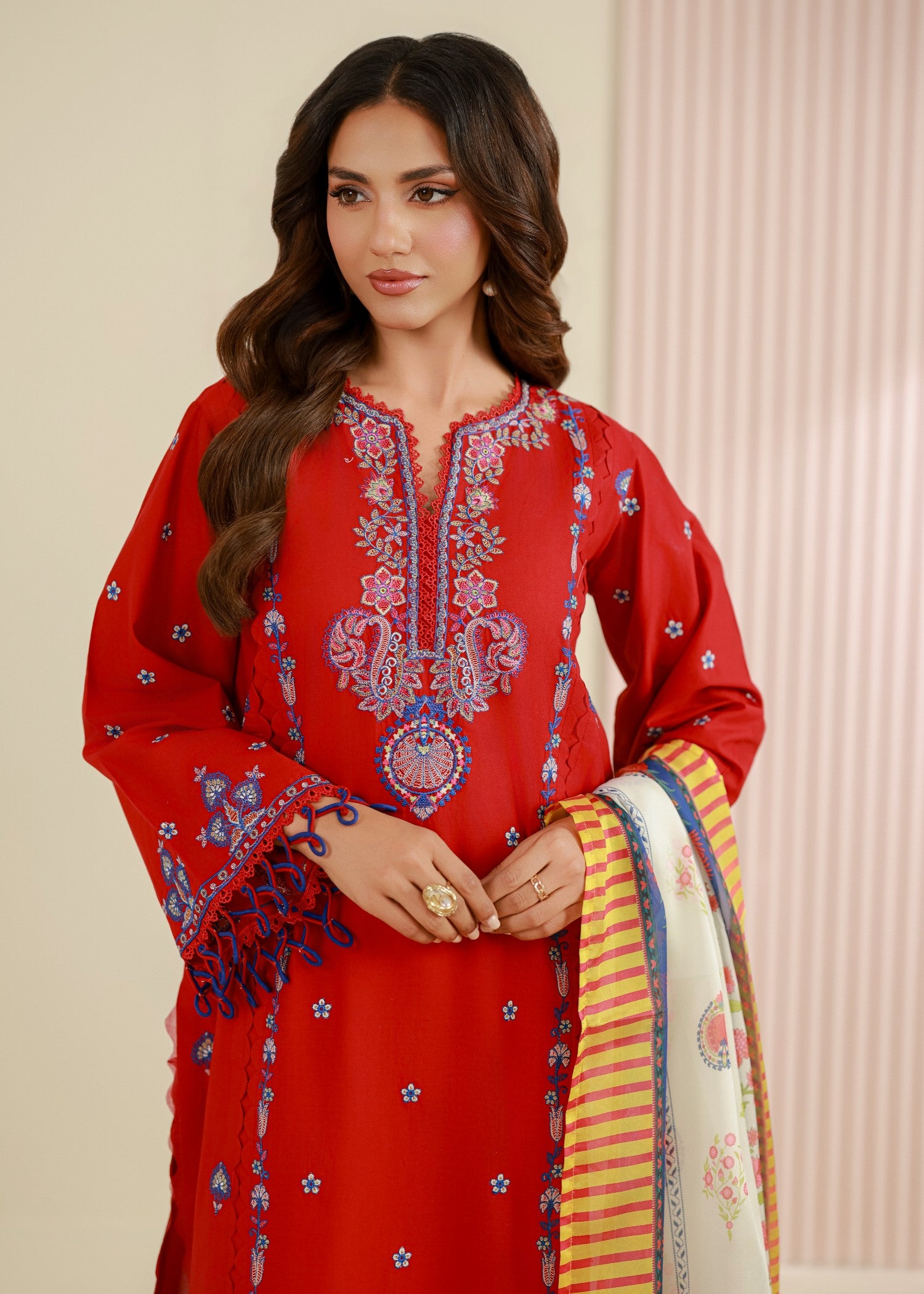cambric Unstitched in Red