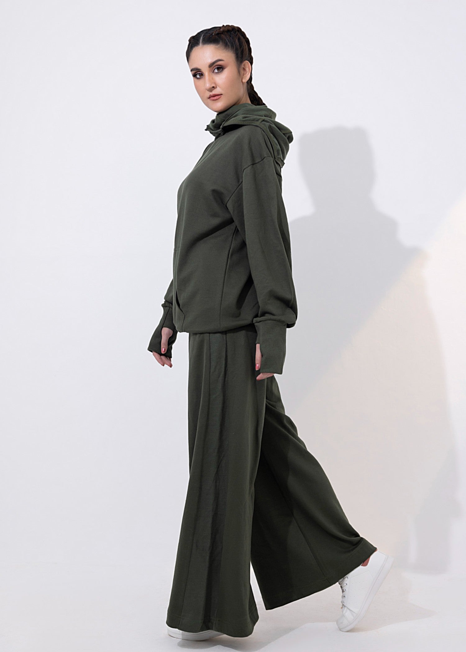 fleece Co Ord Sets in Army green