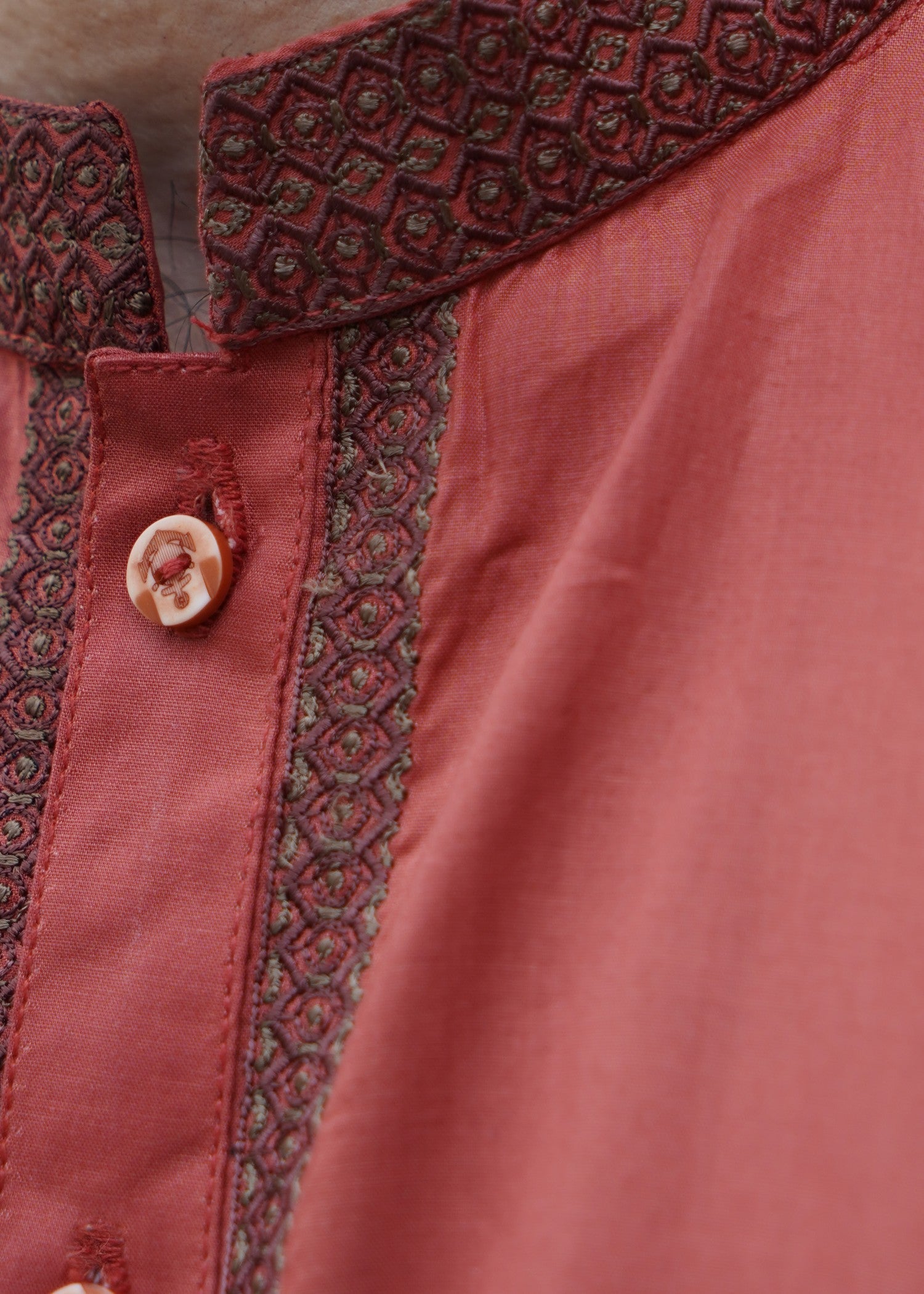 cotton viscose Unstitched in Cherry red