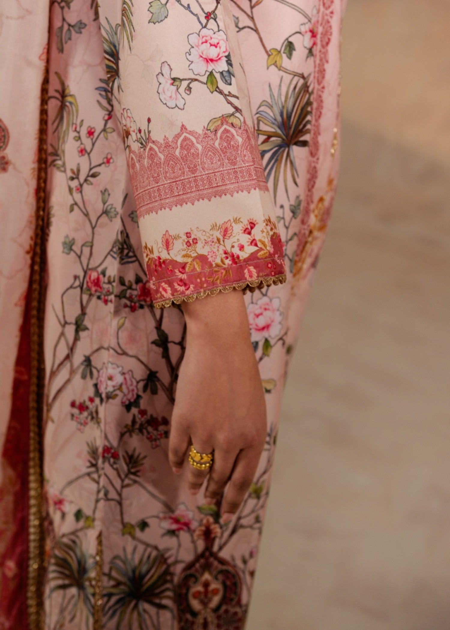 swiss cotton Kurta Set in Rose pink
