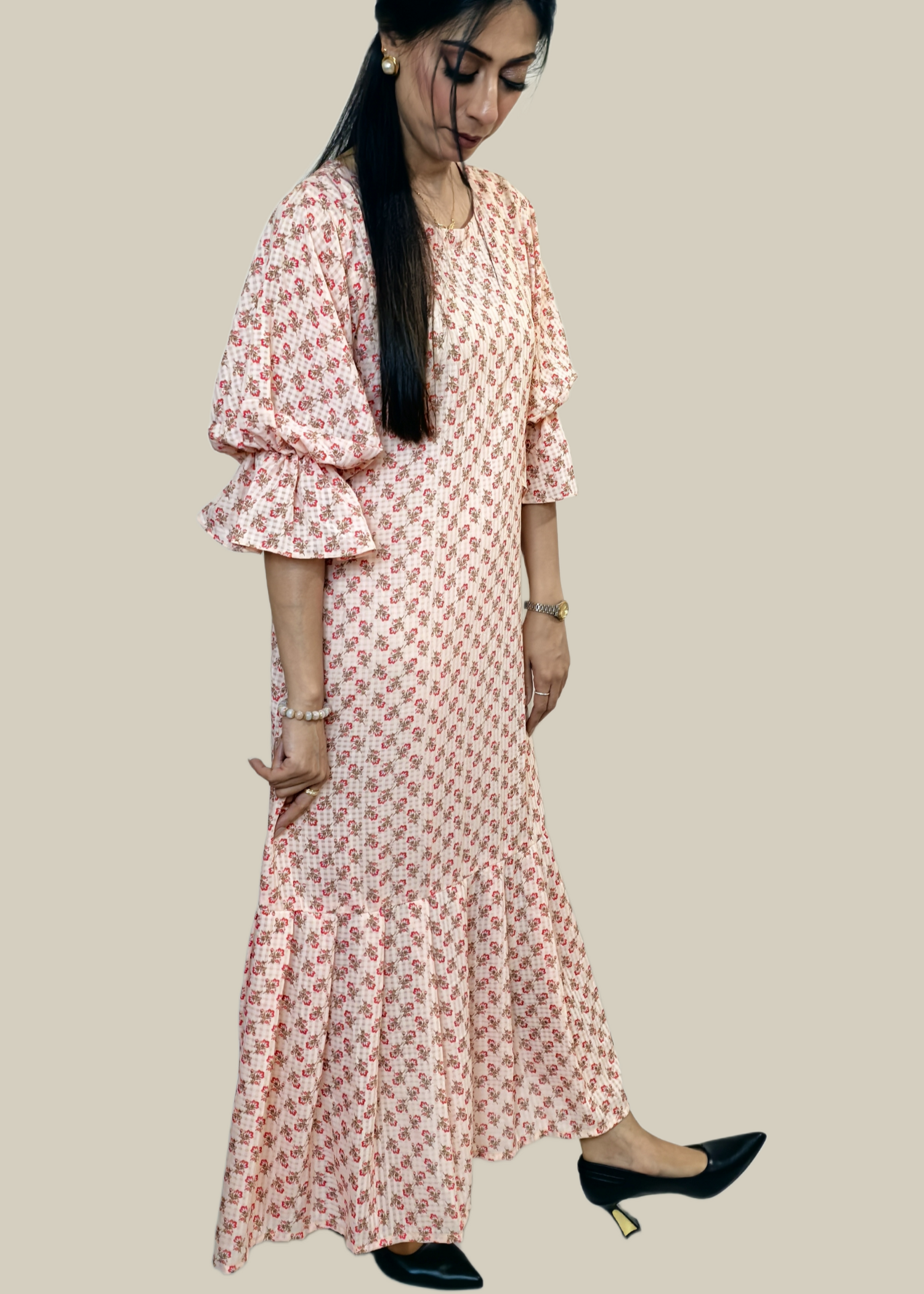 georgette Maxi in Pink