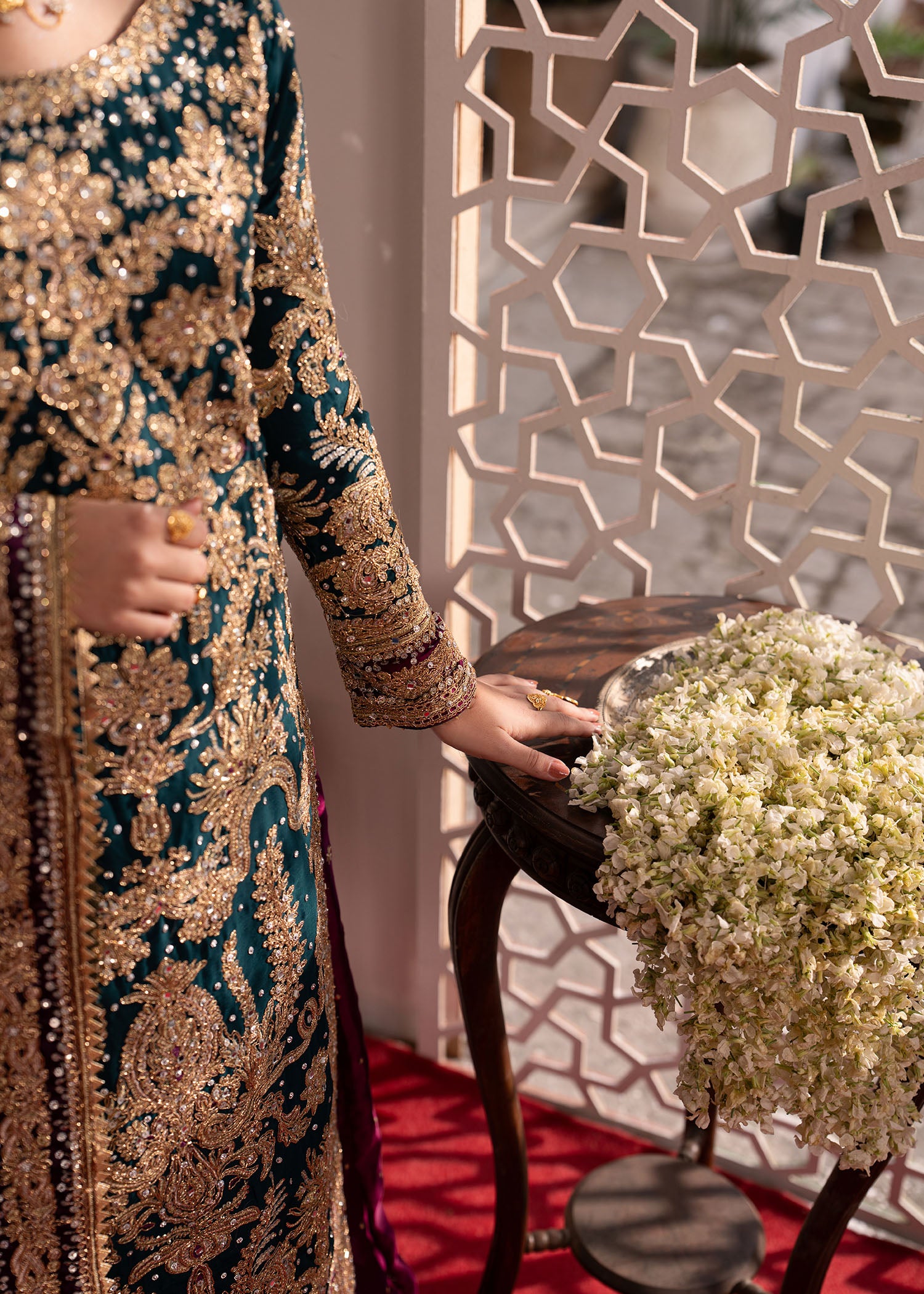 charmuse/shamooz Lehenga in Bottle green