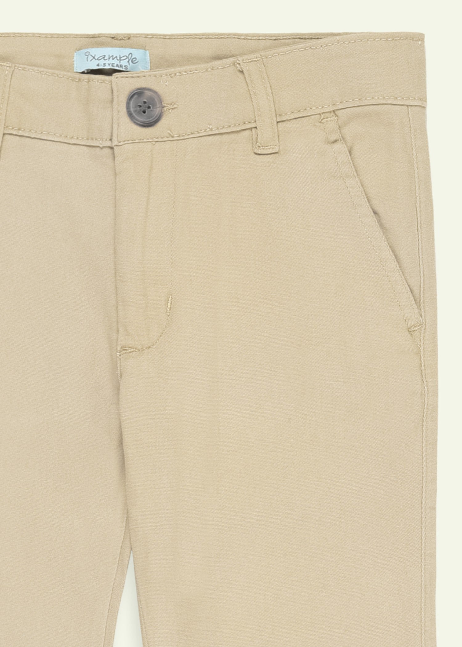 twill cotton Pants in Khaki brown