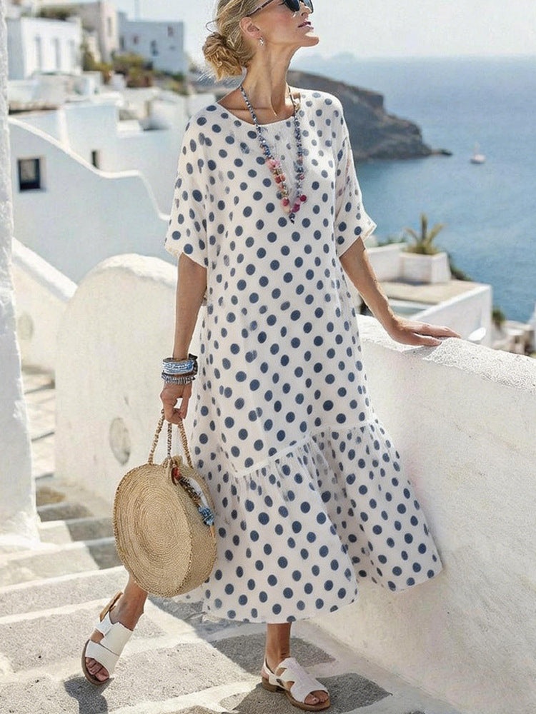 Womens Digital-Print Long Dress
