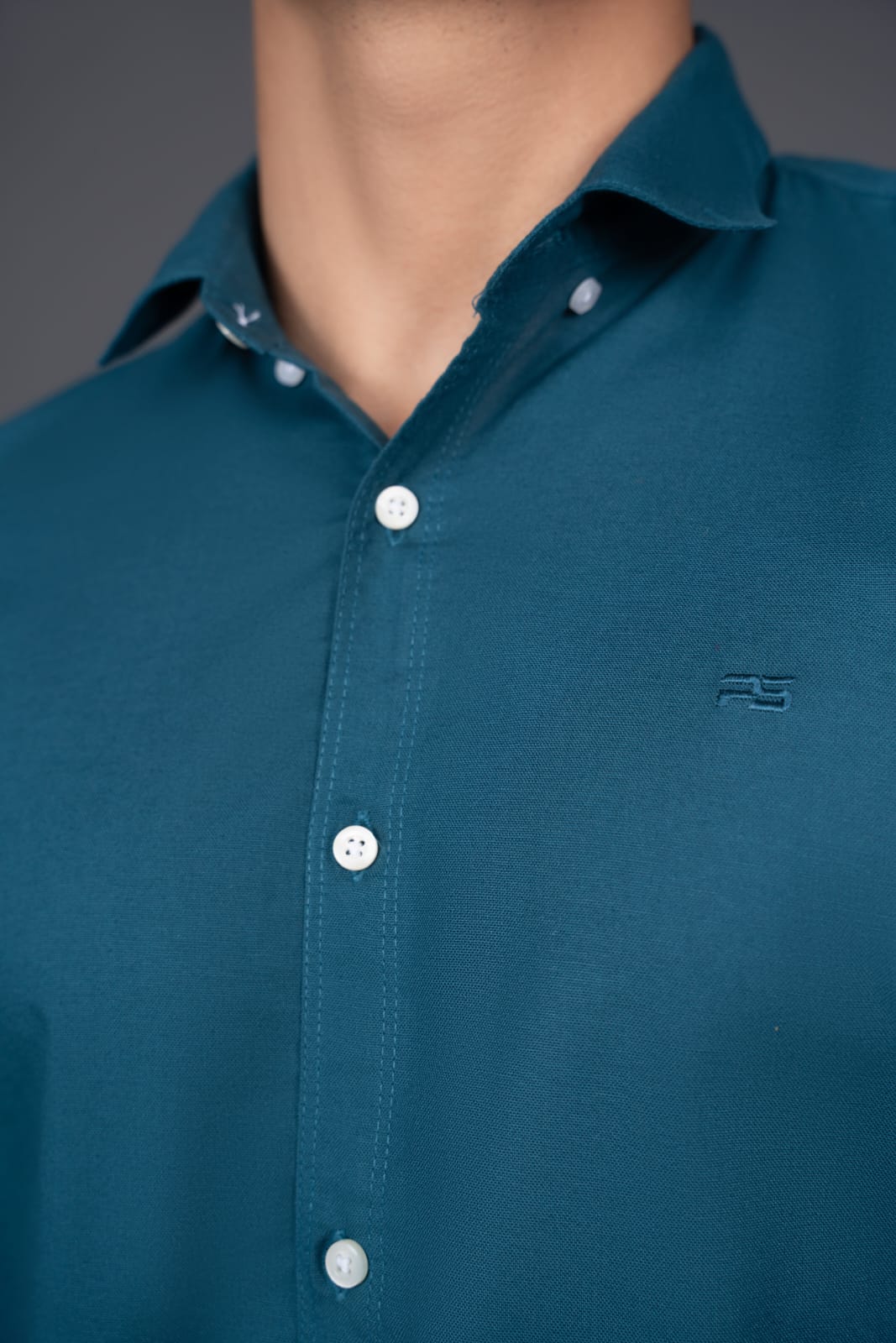 cotton Casual Shirt in Teal