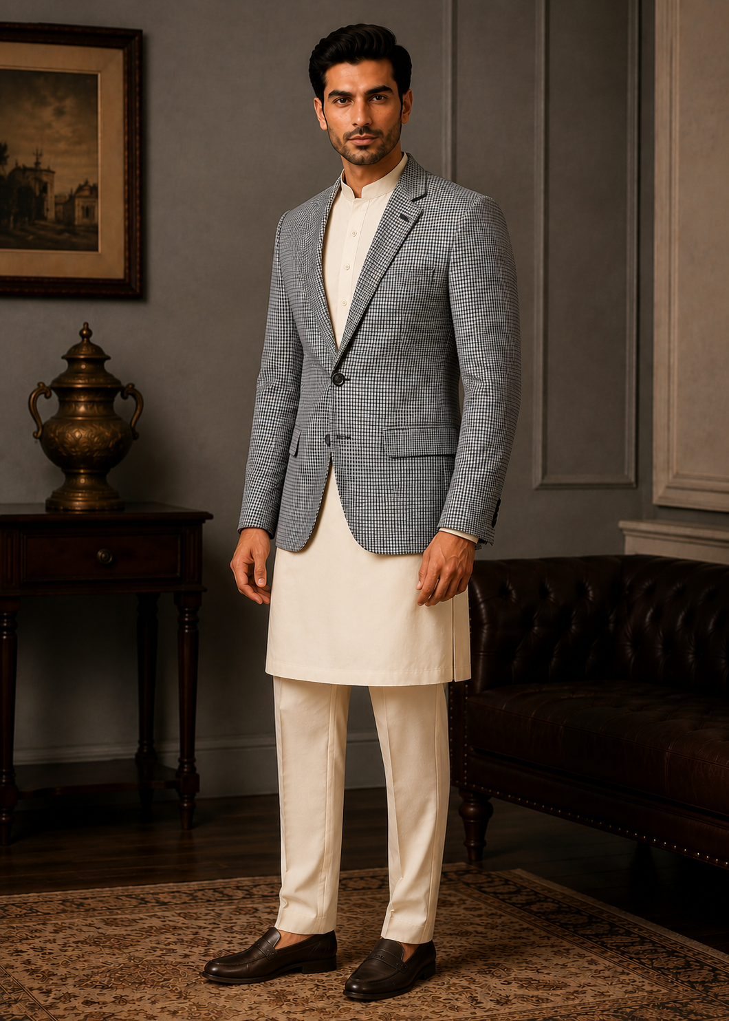 tropical Blazer in Silver