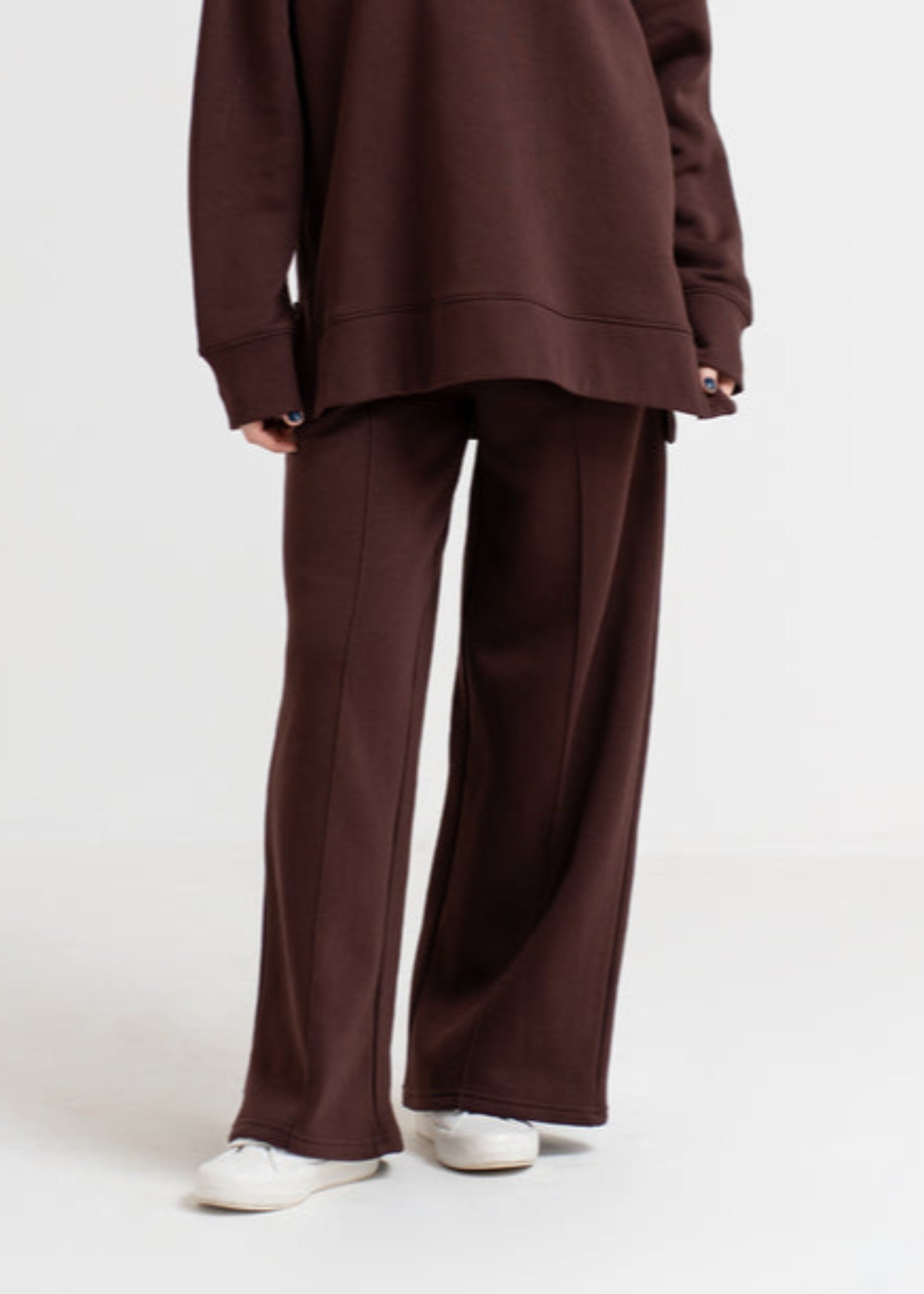 fleece Trousers in Dark brown