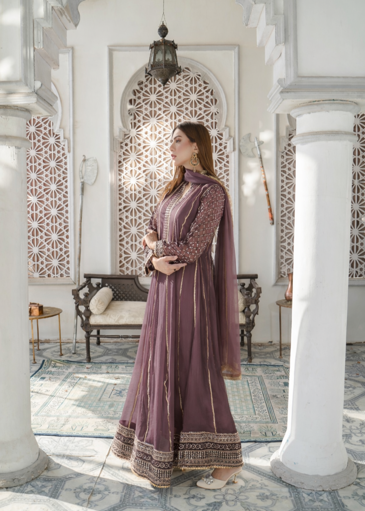 chiffon Maxi in Mauve