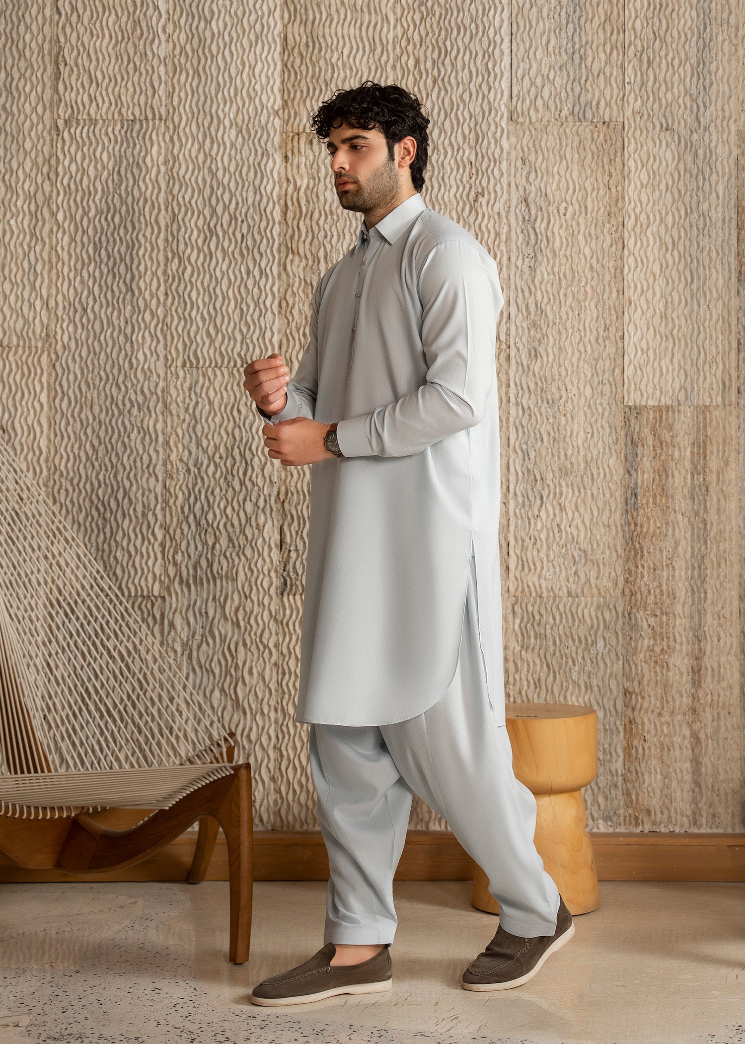 wash & wear Shalwar Kameez in Ice blue