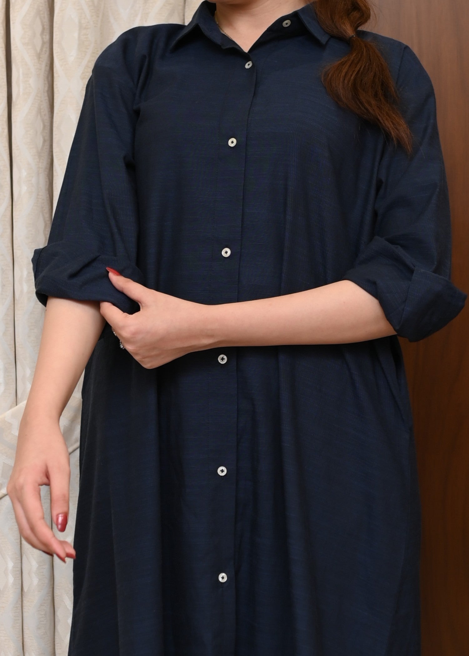 irish linen Co ord Sets in Navy blue
