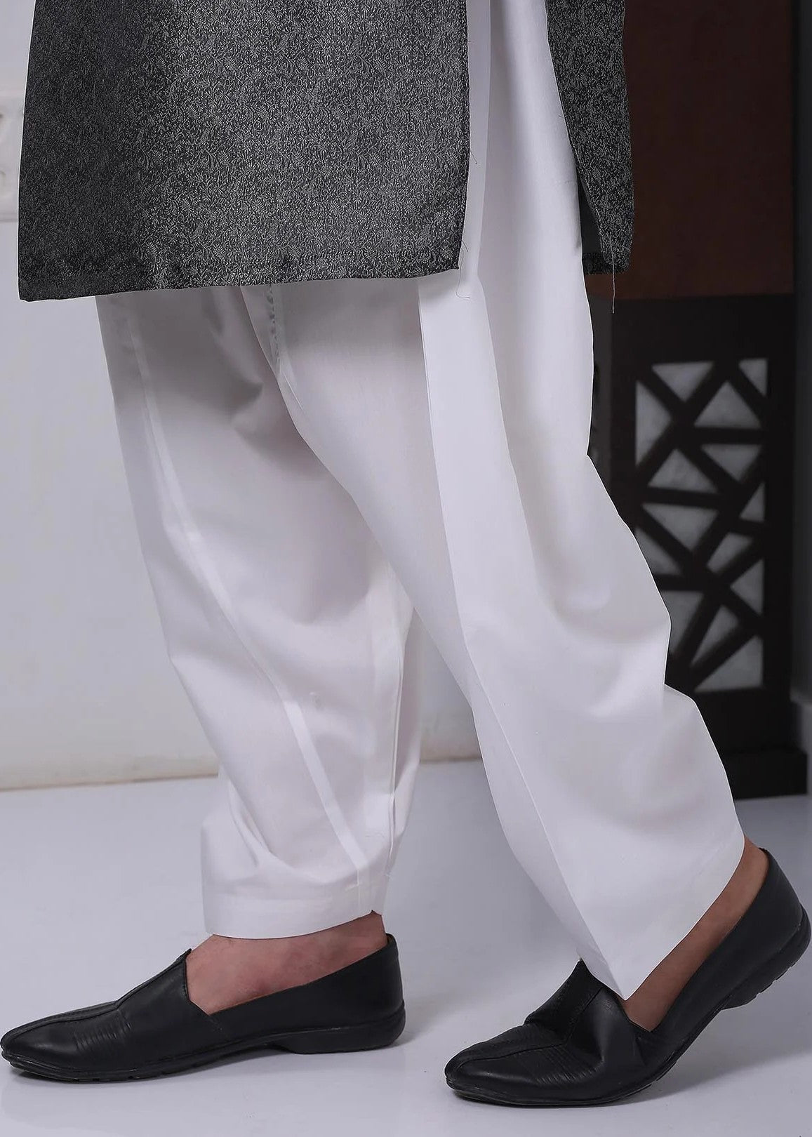 cotton silk Shalwar in Off-white by Real Image Clothing
