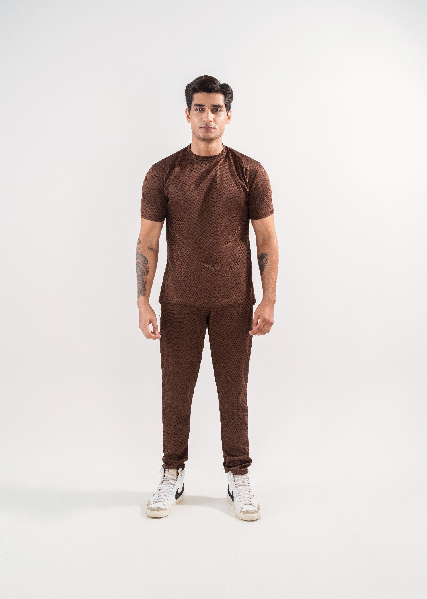 polyester Tracksuit in Dark brown