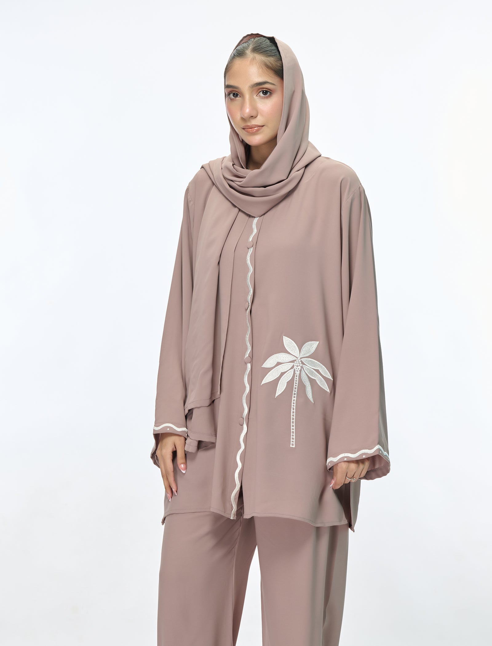 interlock knit Co Ord Sets in Warm grey