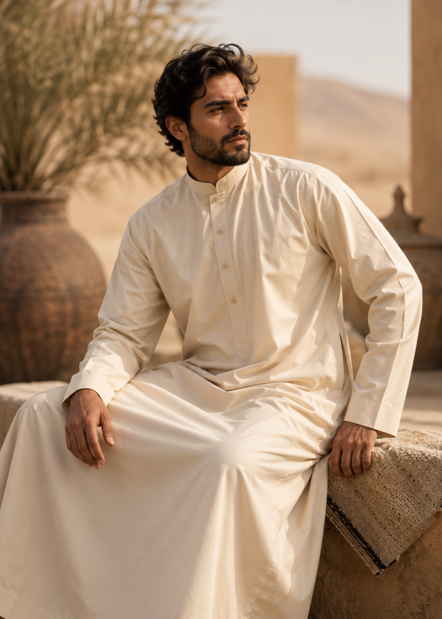 wash & wear Kurta in Blonde by Noor E Zehra.Store