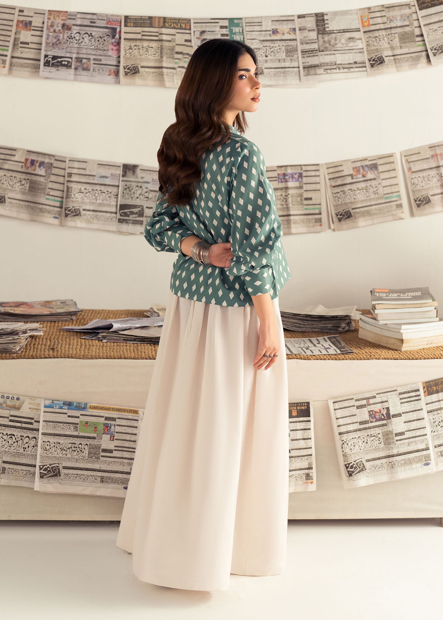 lawn Skirt in Sage green