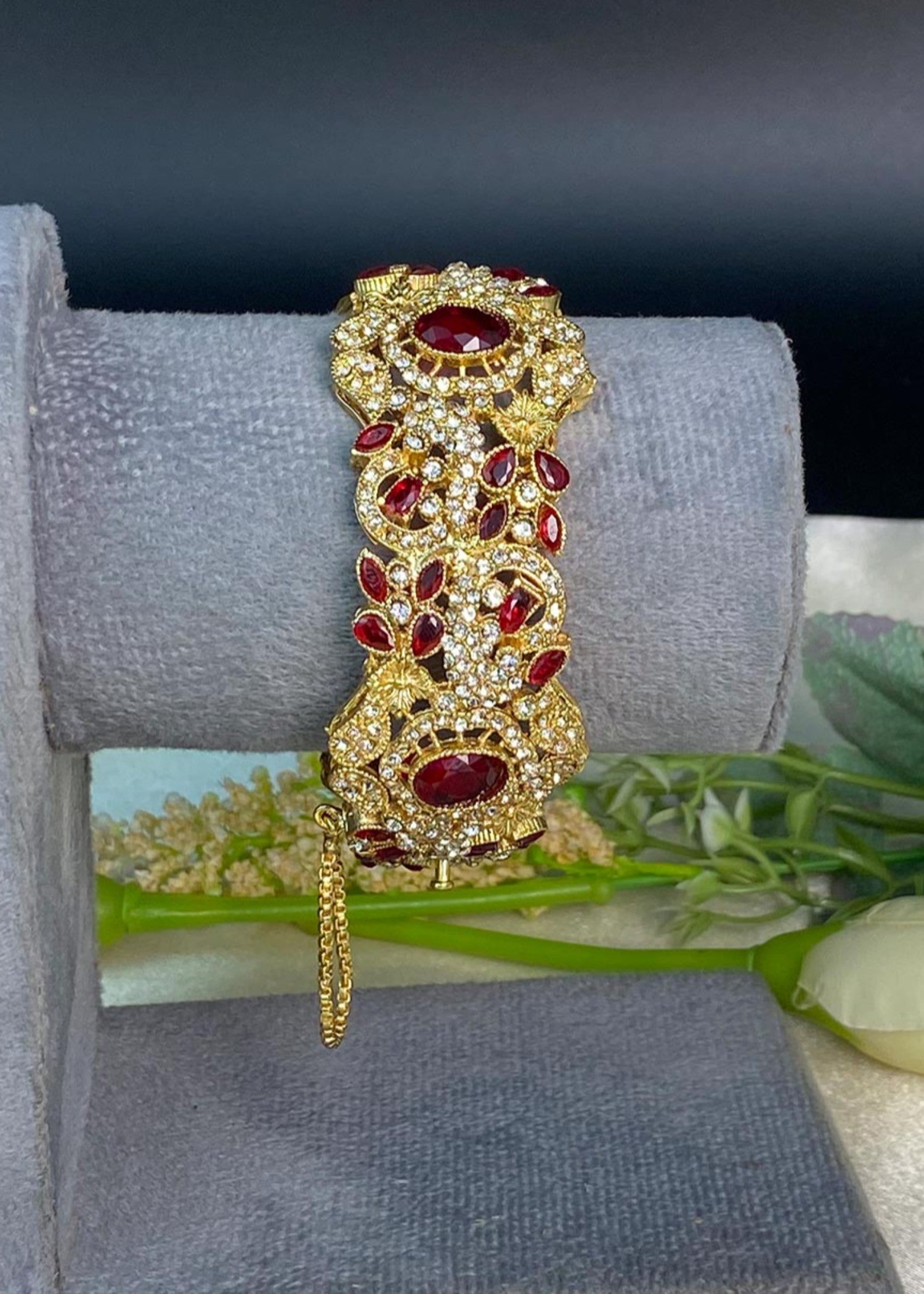 Bangles in Ruby red Color by - Trendy Women Bangles VXW2936
