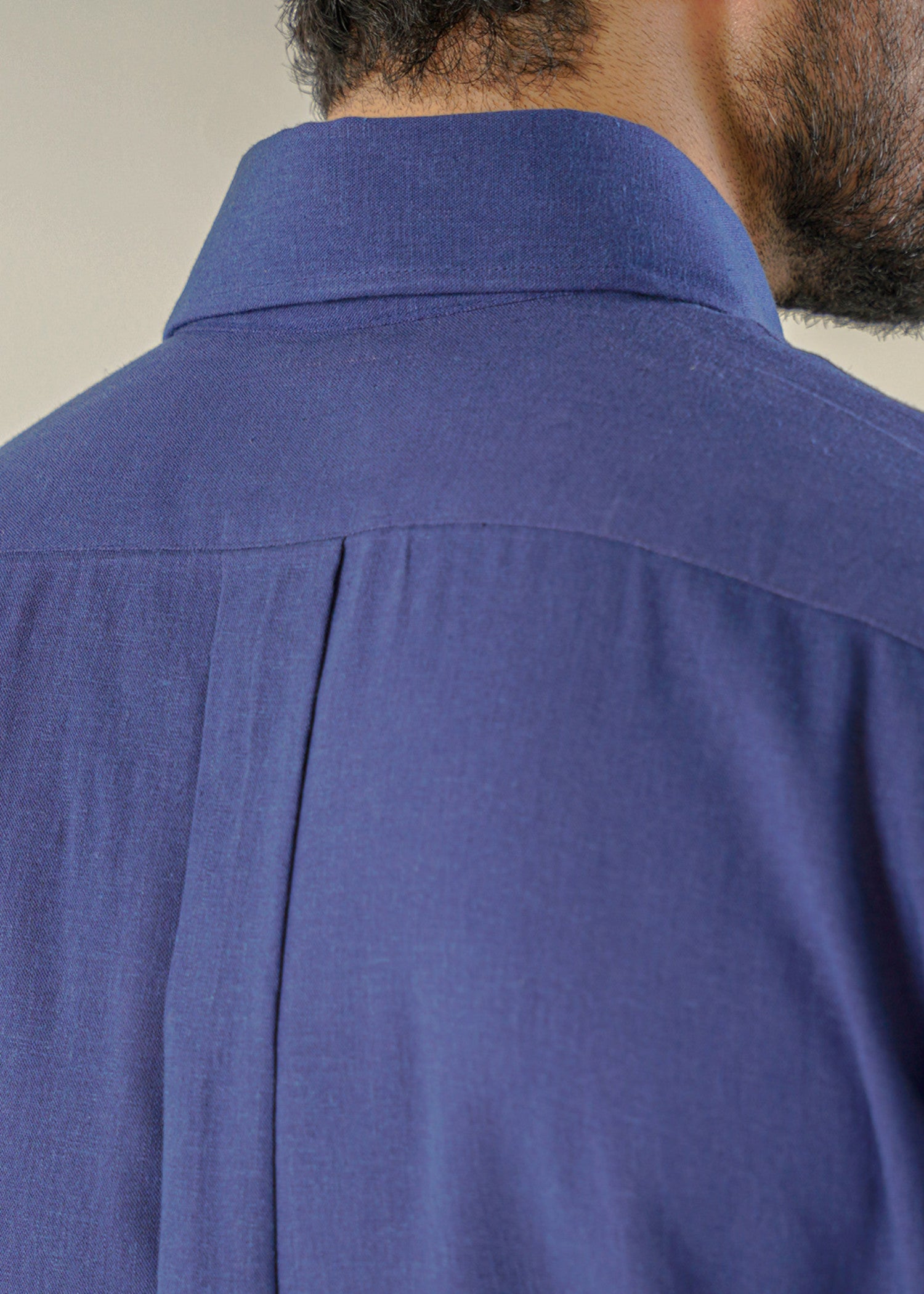 linen Casual Shirt in Royal blue